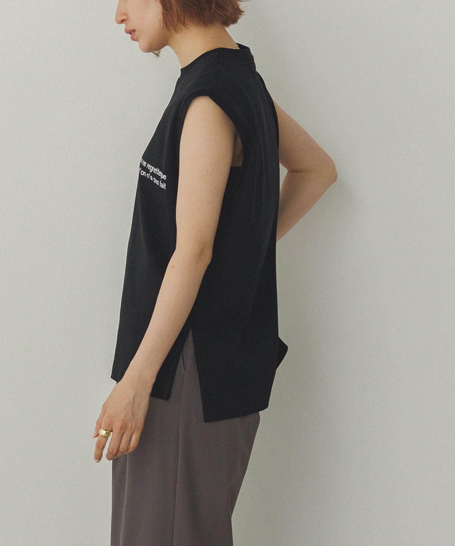 ミニロゴプリント フレンチトップス