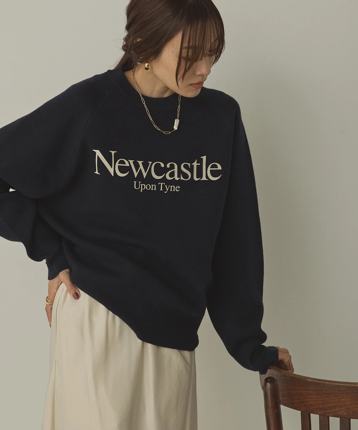 【WEB限定/別注】【新色追加】スウェットライクロゴニット