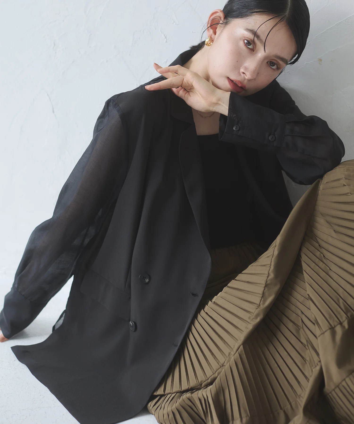 ポリツイル シアーテーラードジャケット