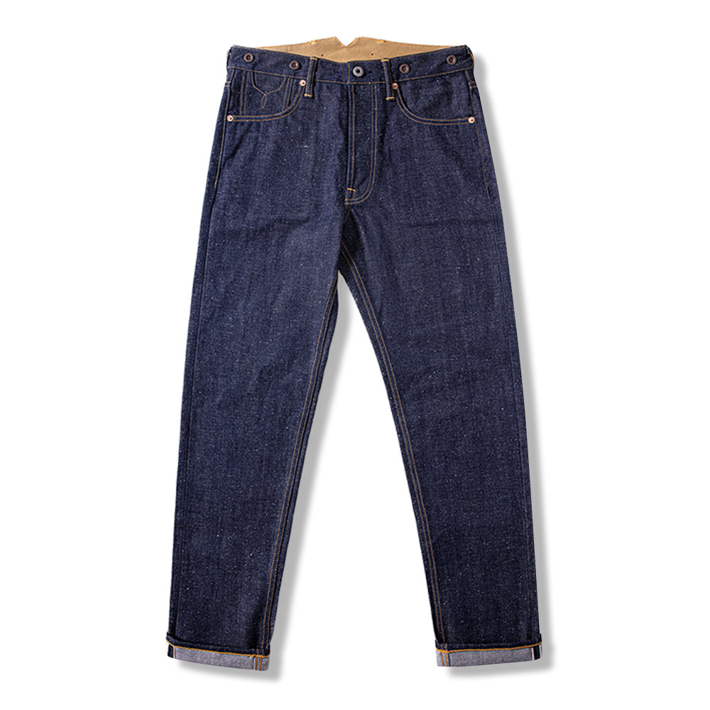 アメリカンクラシック　杢調リジッドセルビッジデニムパンツ