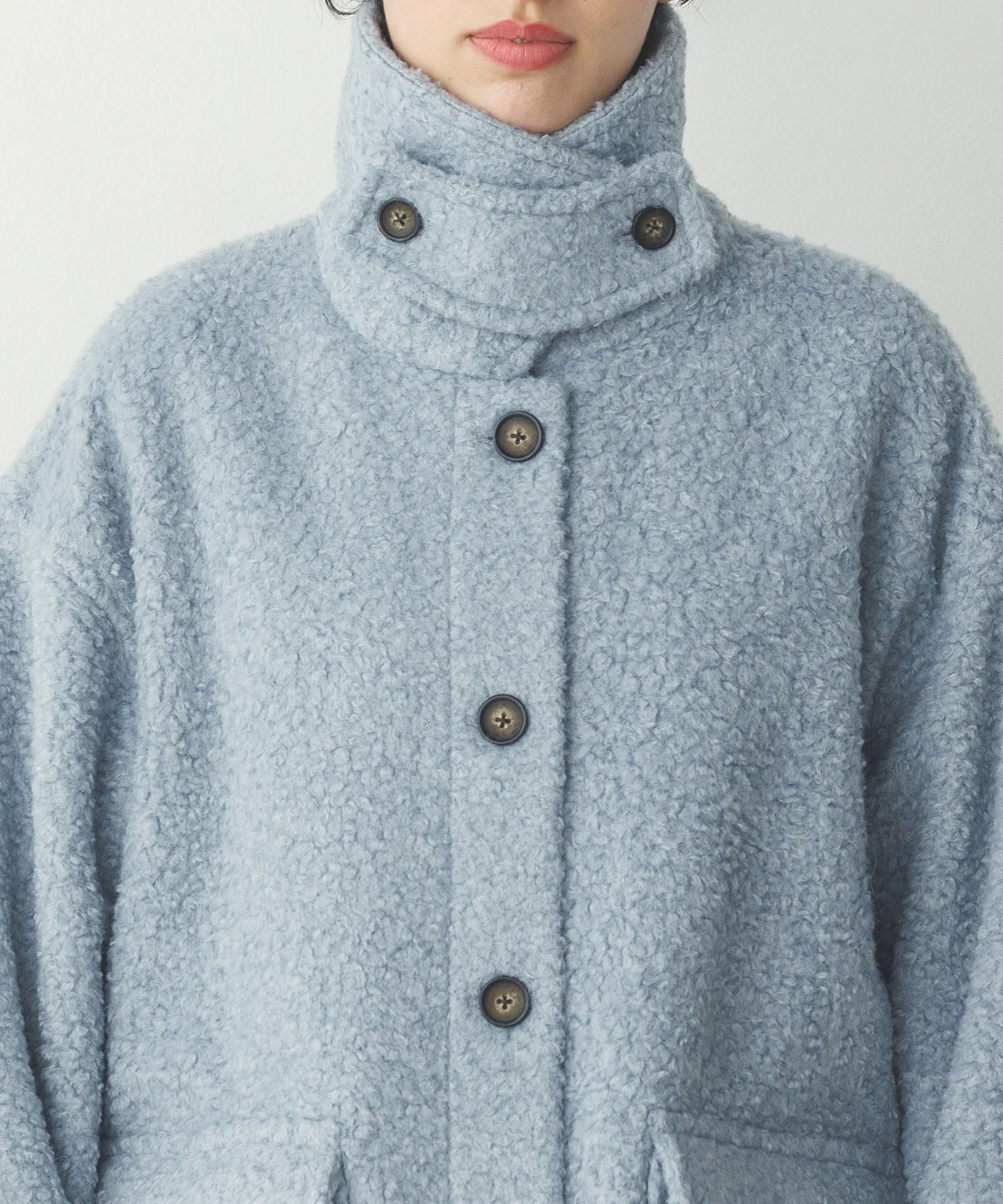 ブークレ ミドルシャツコート