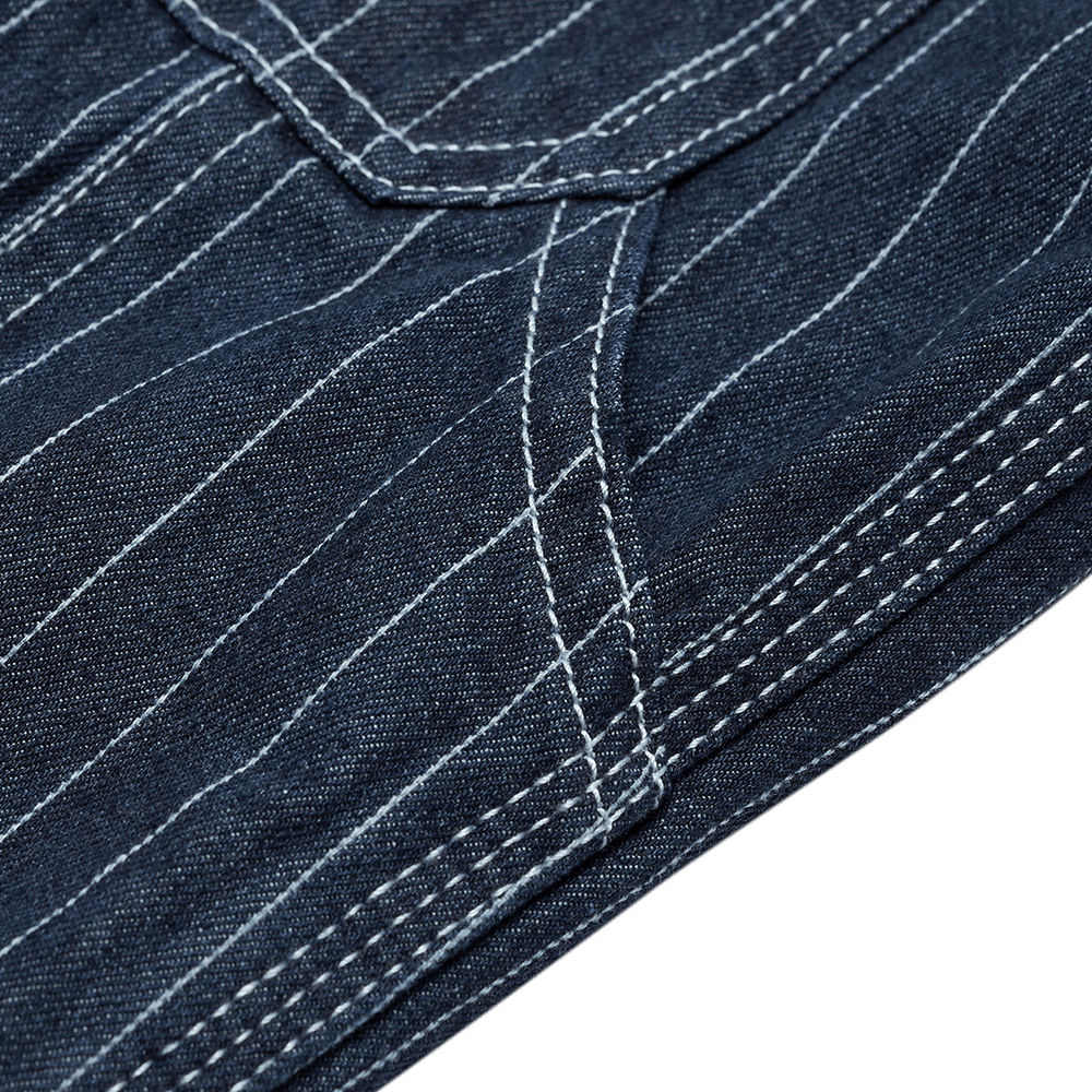 ストライプ柄サロペット　アメカジ