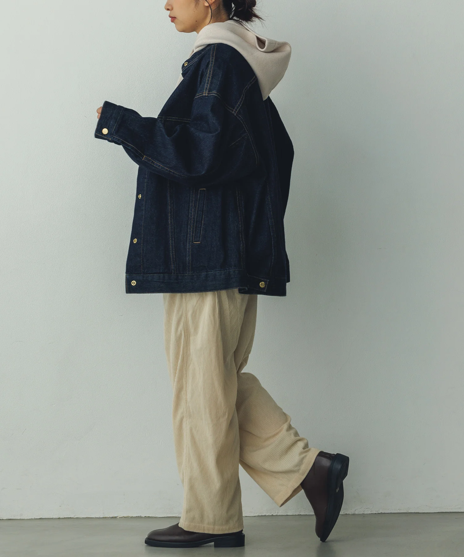 コーデュロイ コクーンパンツ