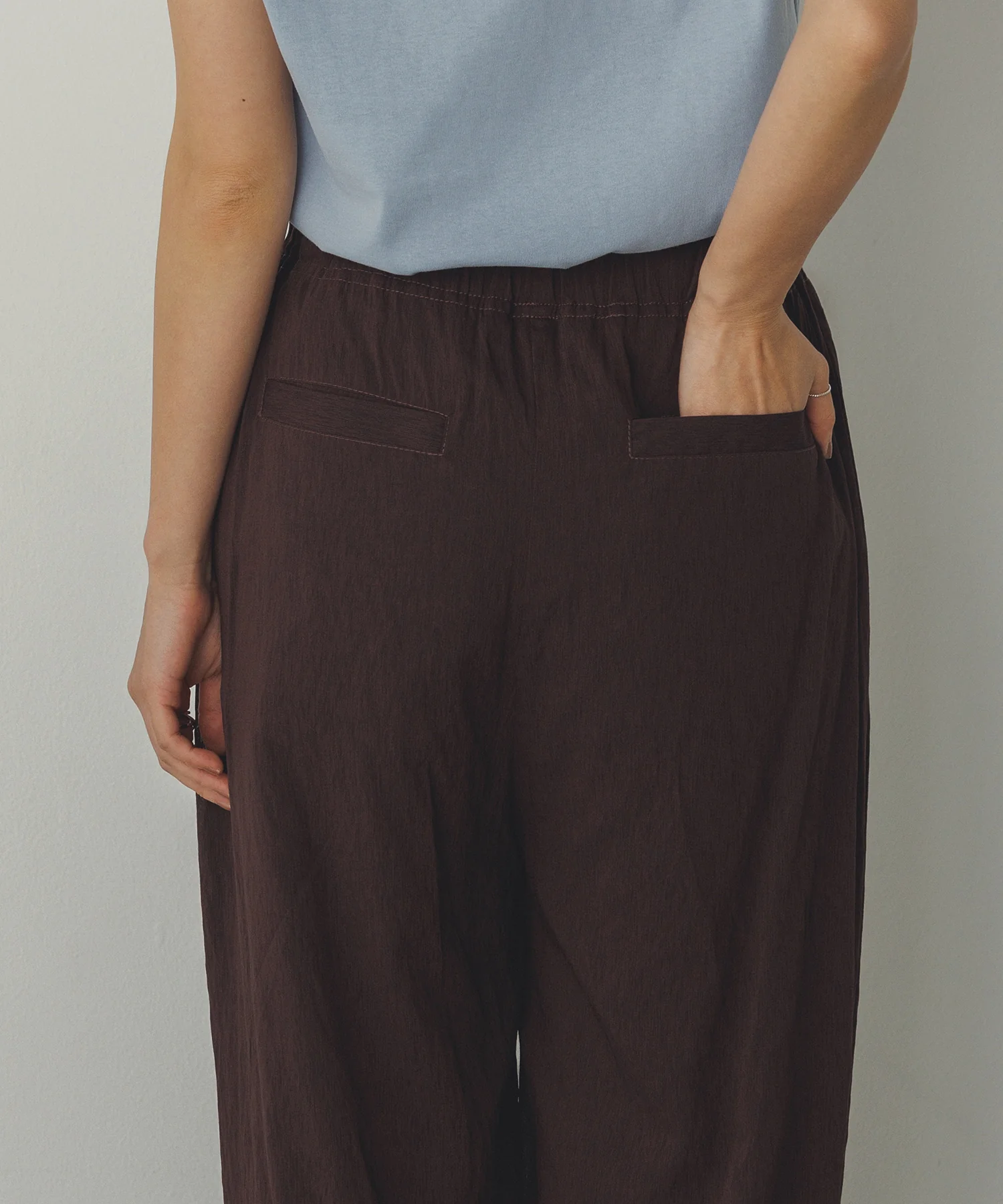 シアー ストレートパンツ