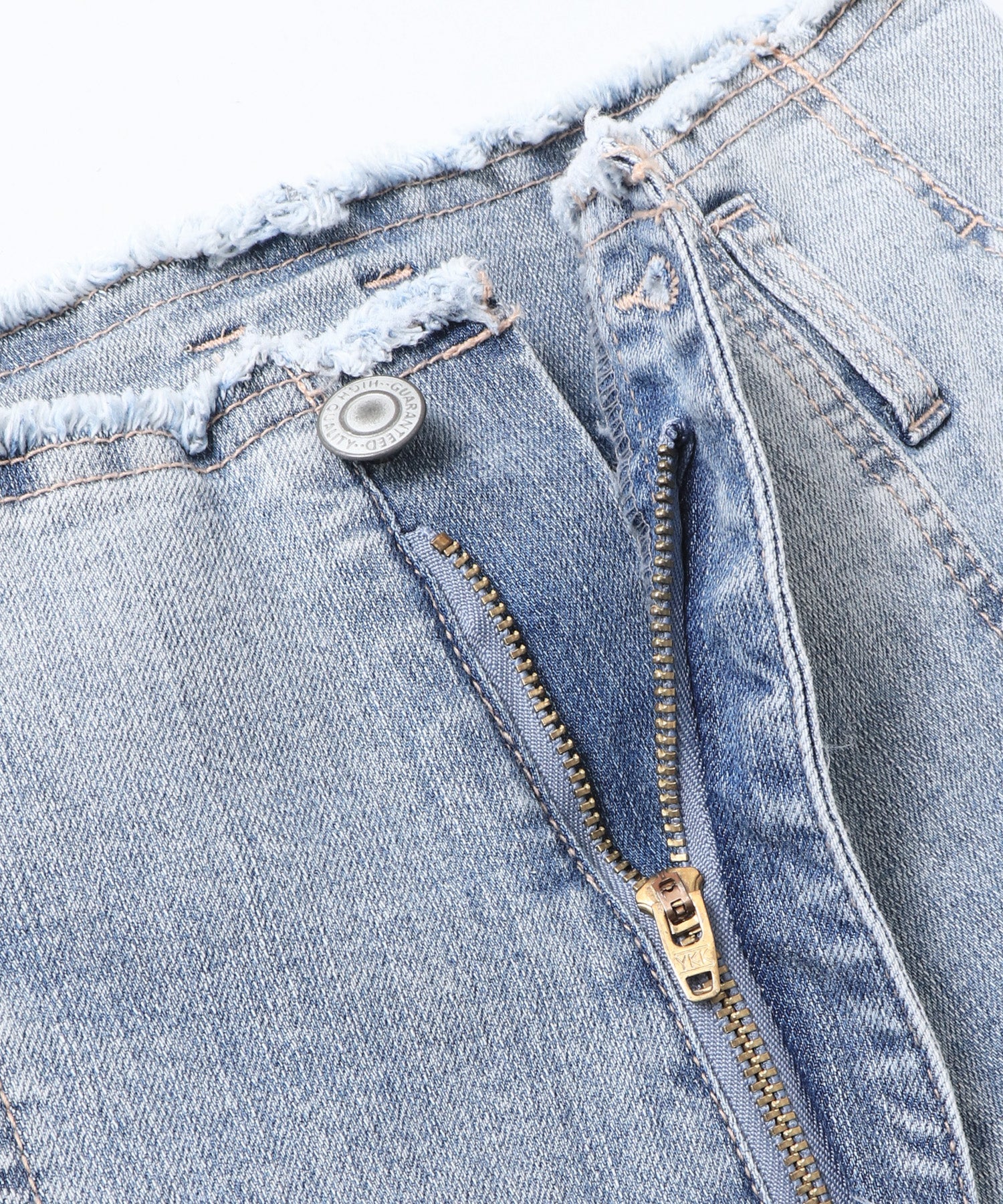 デニム/ツイル ハイウエストワイドパンツ