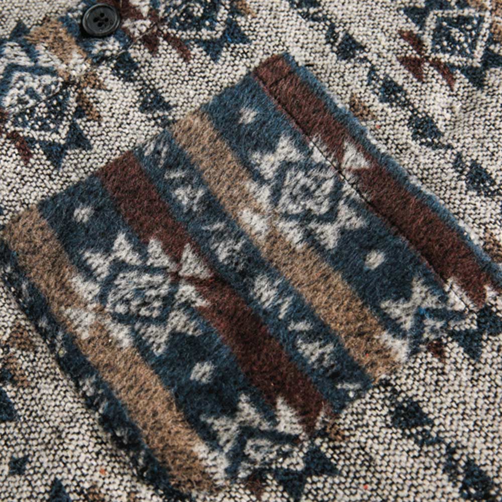 ナバホ柄ジャカード織りシャツジャケット