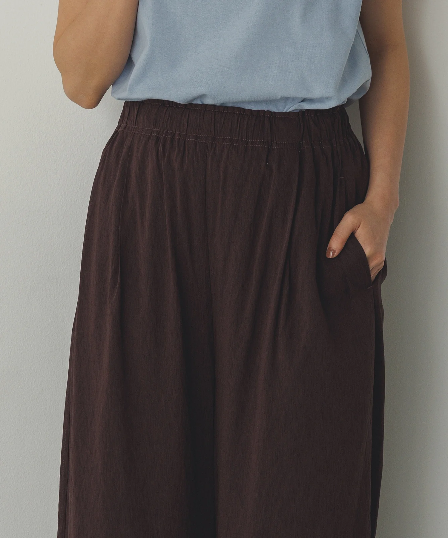 シアー ストレートパンツ