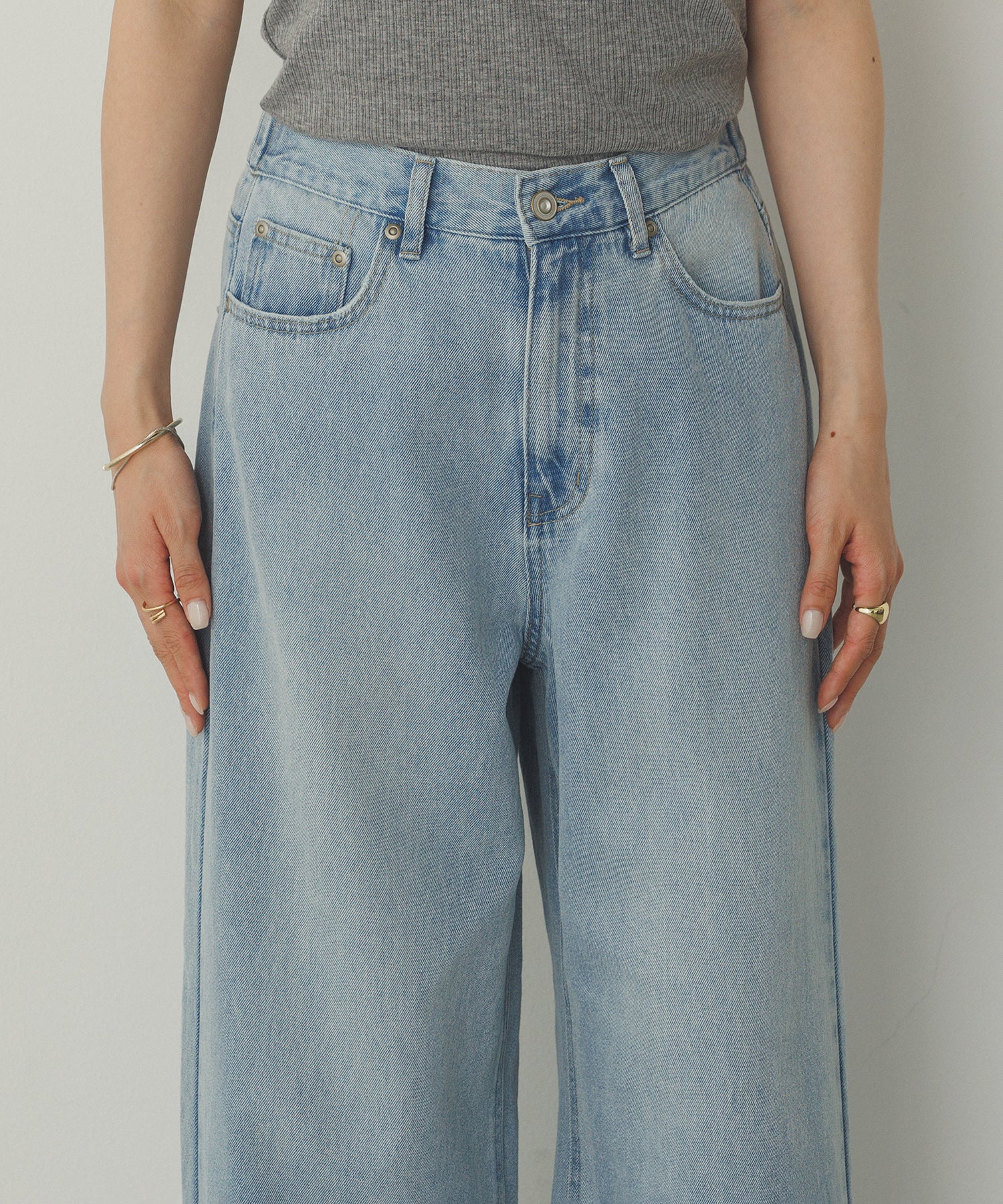 オーバーダイ デニムバギーパンツ