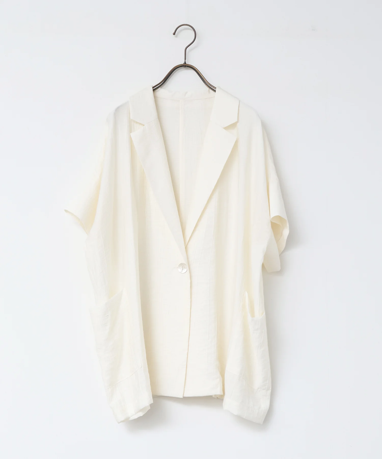 ワッシャーサテン シャツジャケット