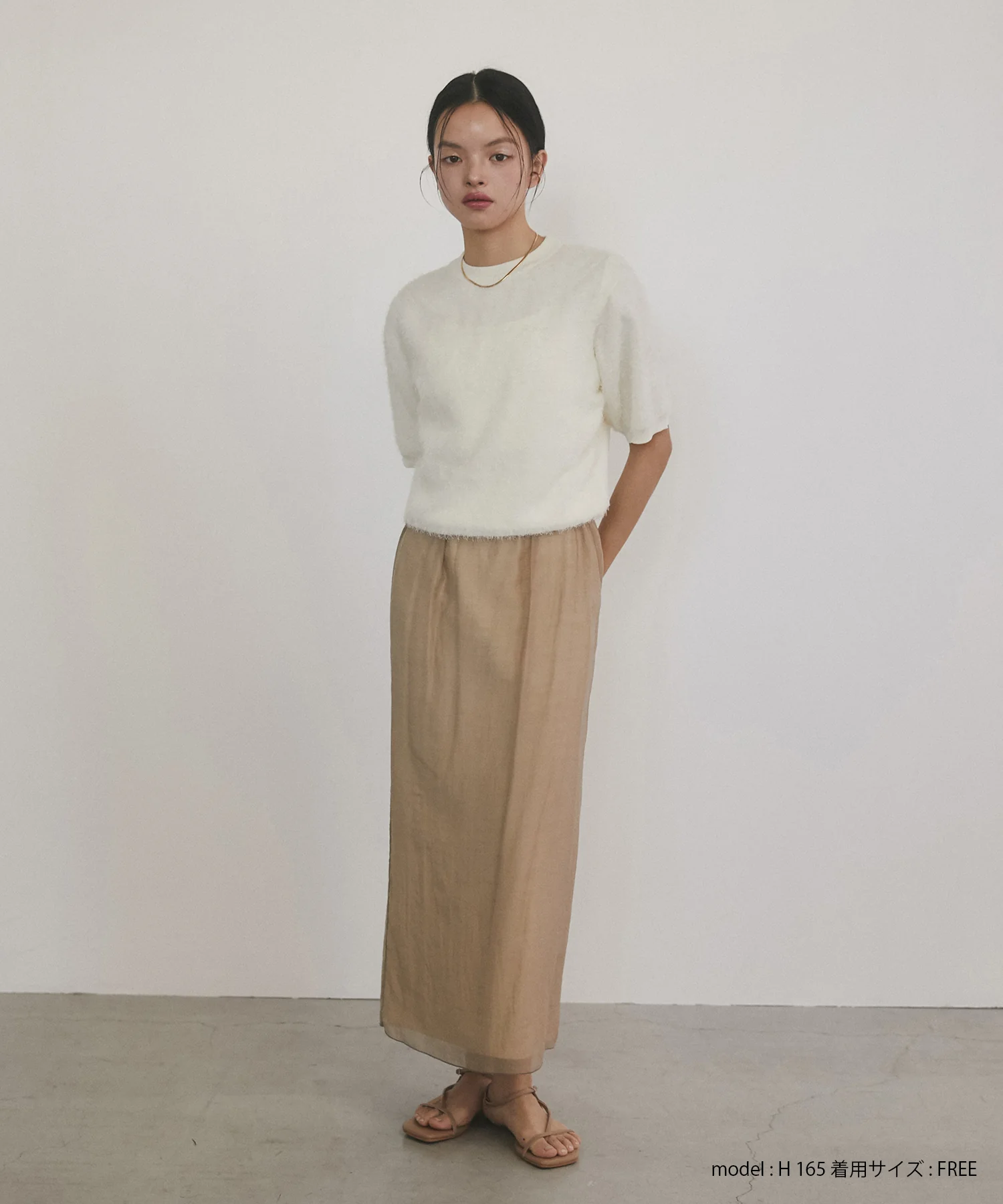 シアージャガード ハーフスリーブニット