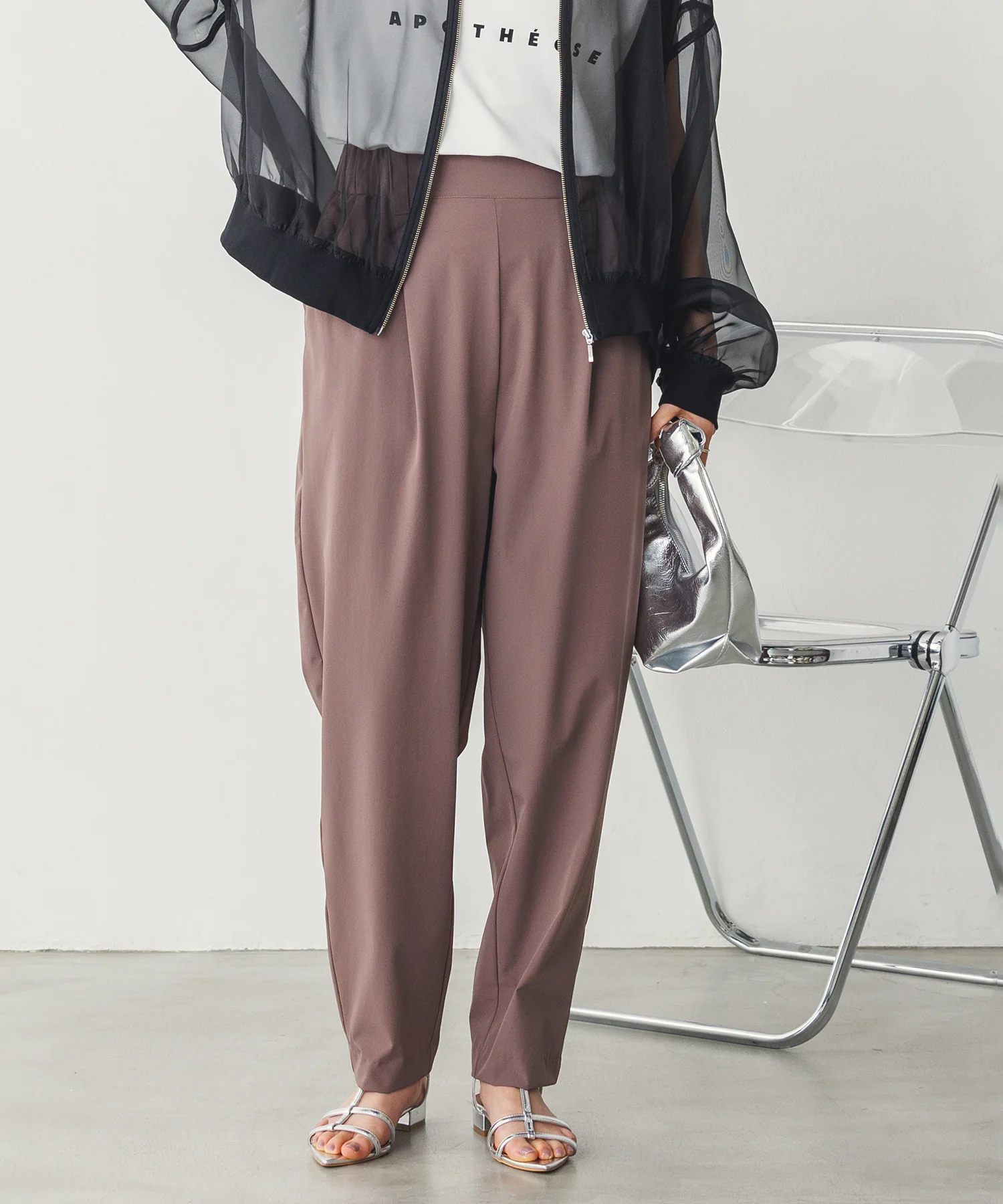 【新色追加】接触冷感テーパードパンツ