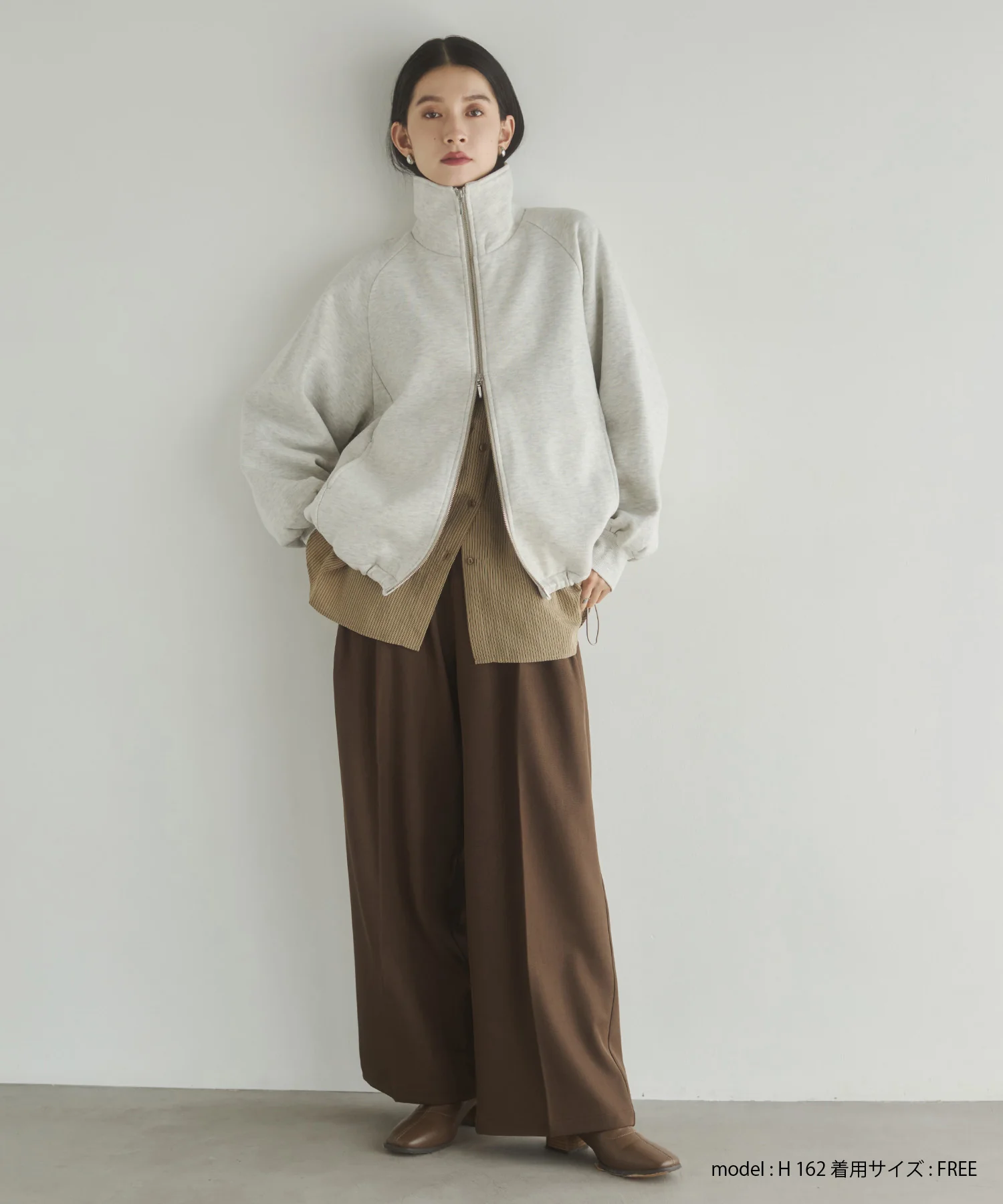 裏起毛 Wジップブルゾン