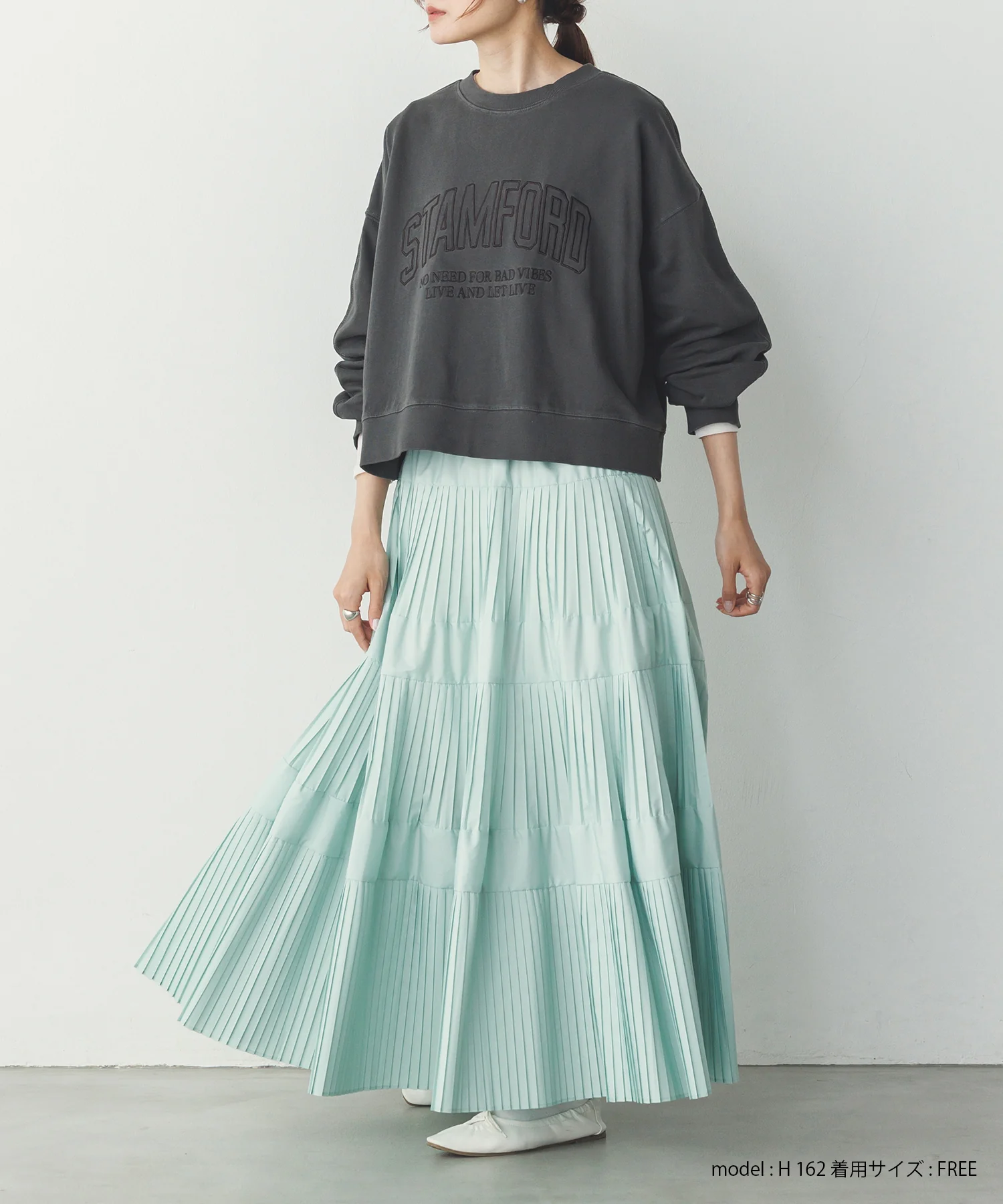 【新色追加】プリーツティアードスカート