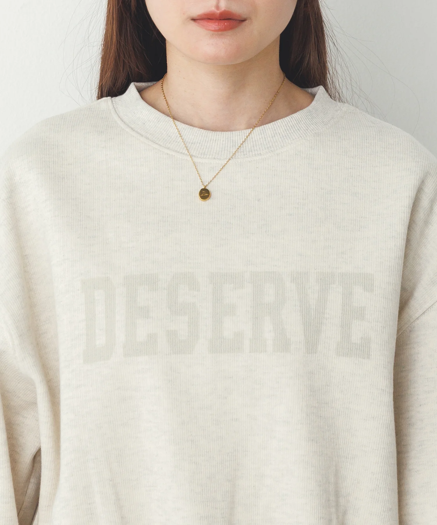 スリーブタック ロゴプリントスウェット