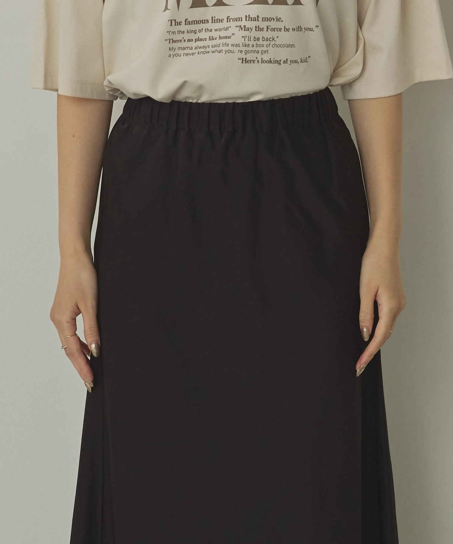 ビンテージサテン ナロースカート