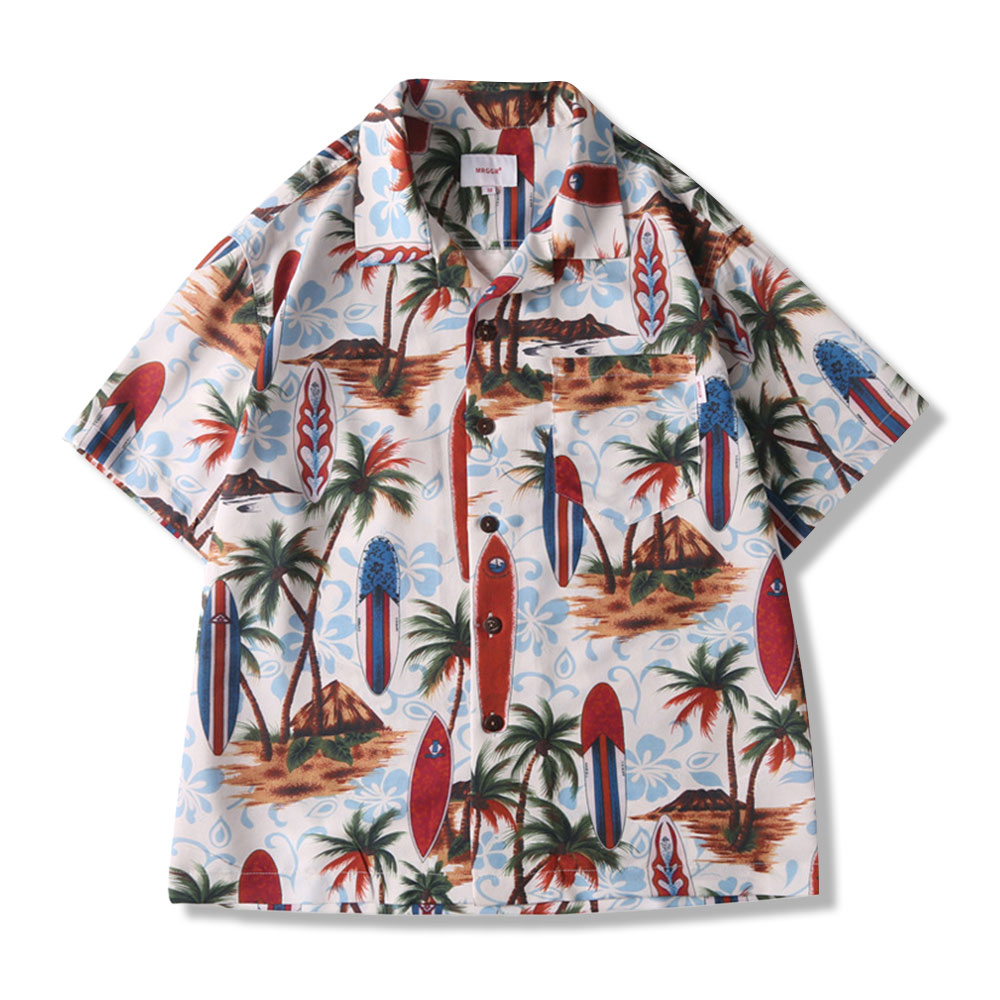 トロピカル総柄アロハシャツ