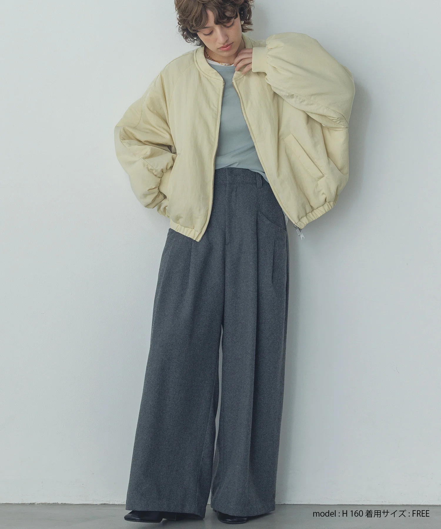 ナイロンツイル バルーンブルゾン