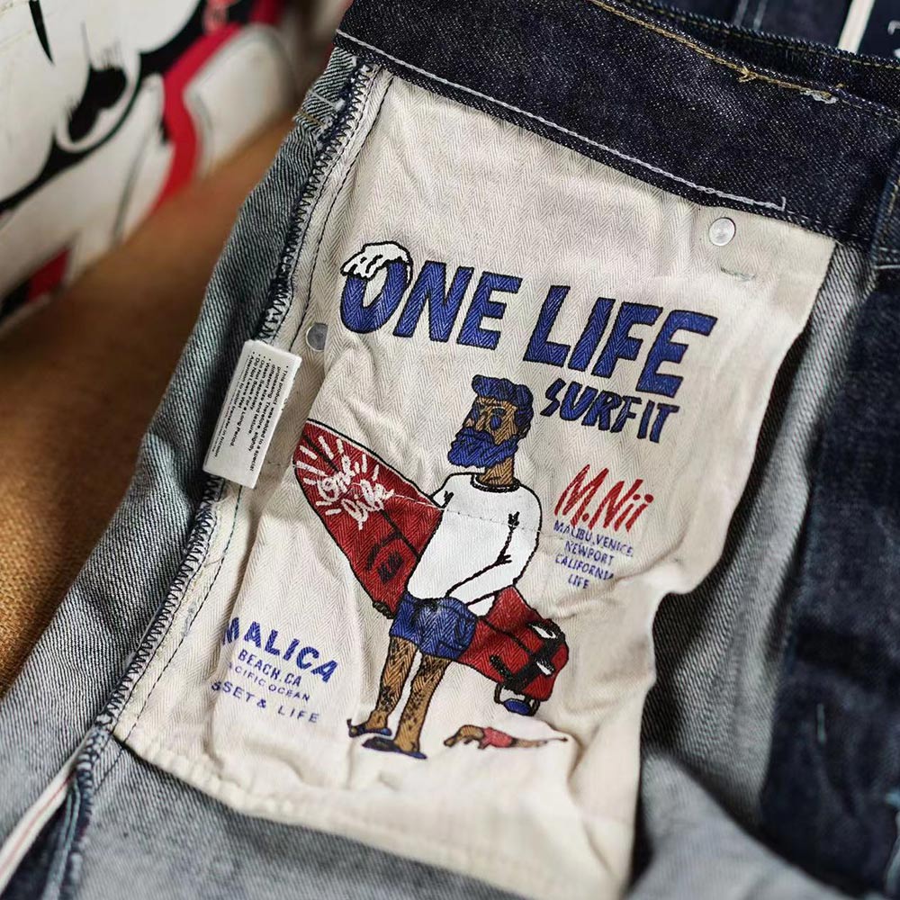 限定モデル　アメカジストレートセルビッチデニムパンツ