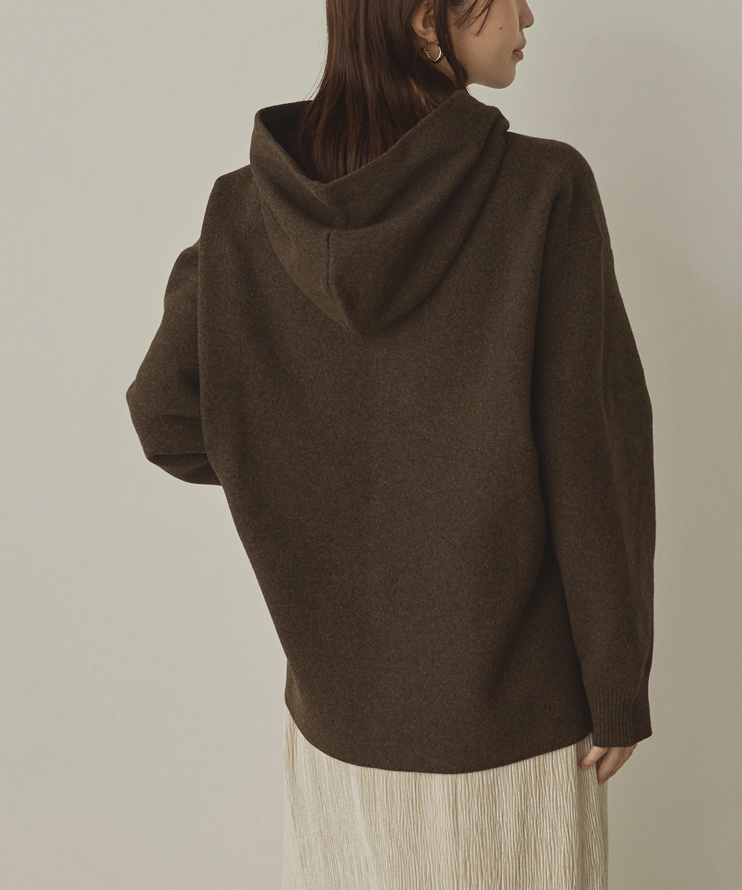 ニット フードパーカー