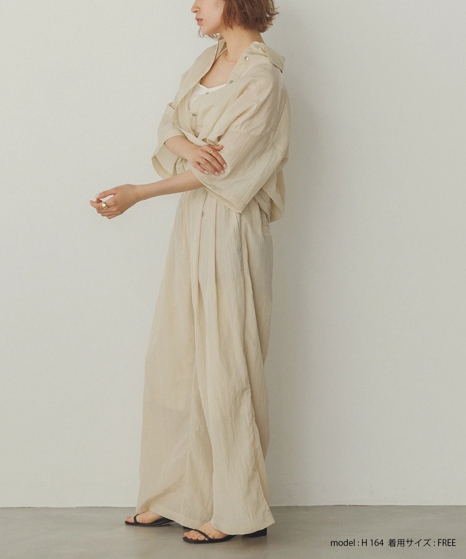 ワッシャー加工 2WAYシャツ