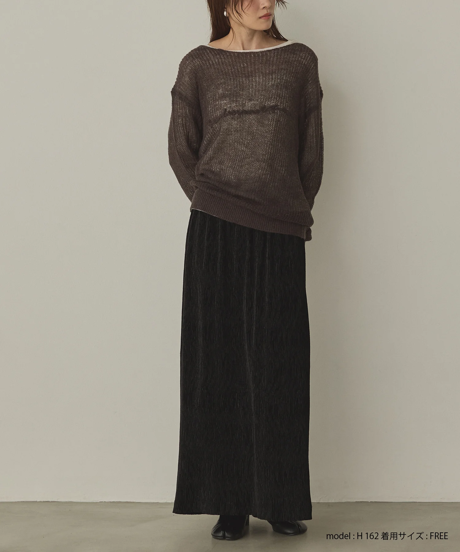 アルパカニット ロゴシアートップス