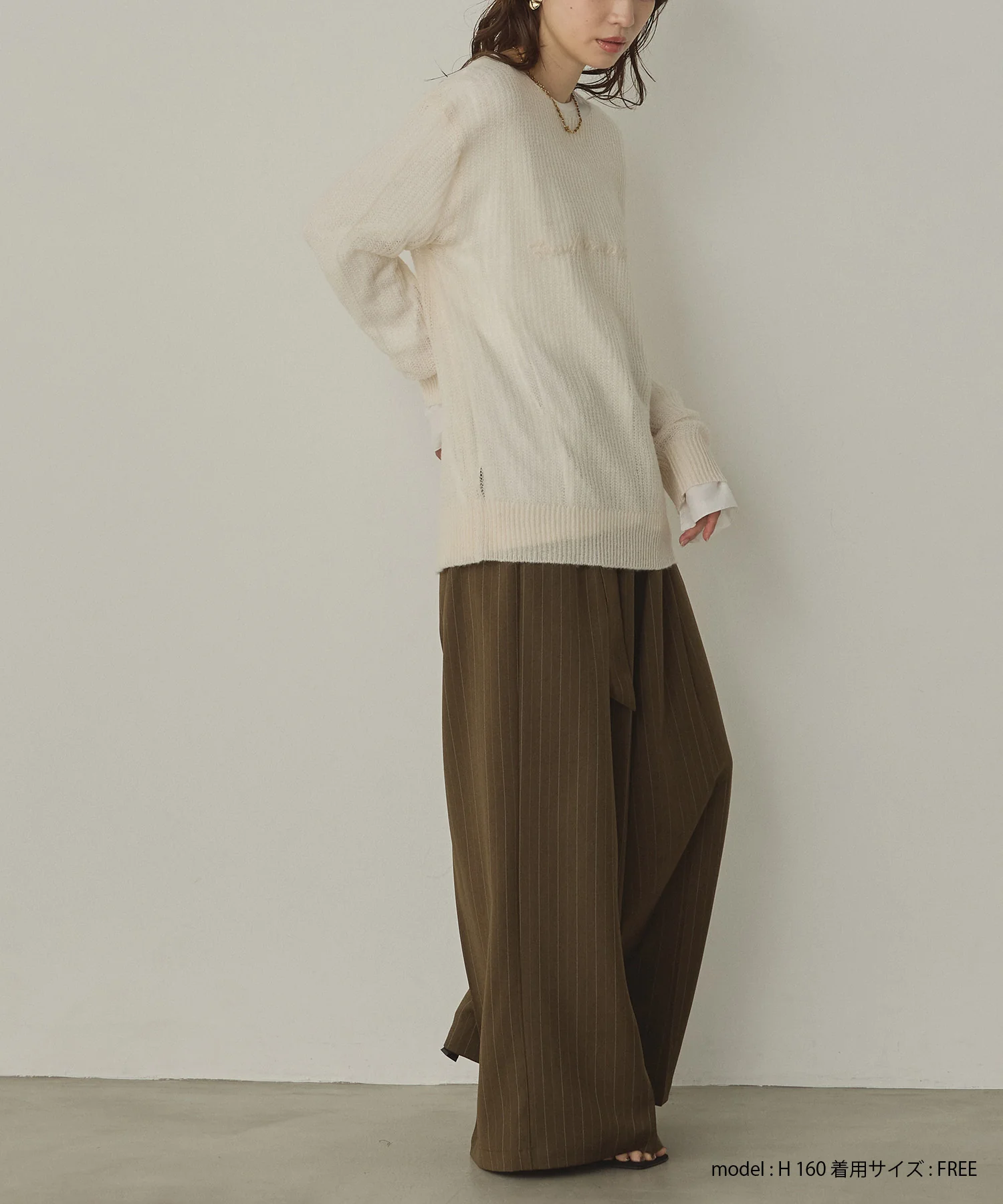 アルパカニット ロゴシアートップス