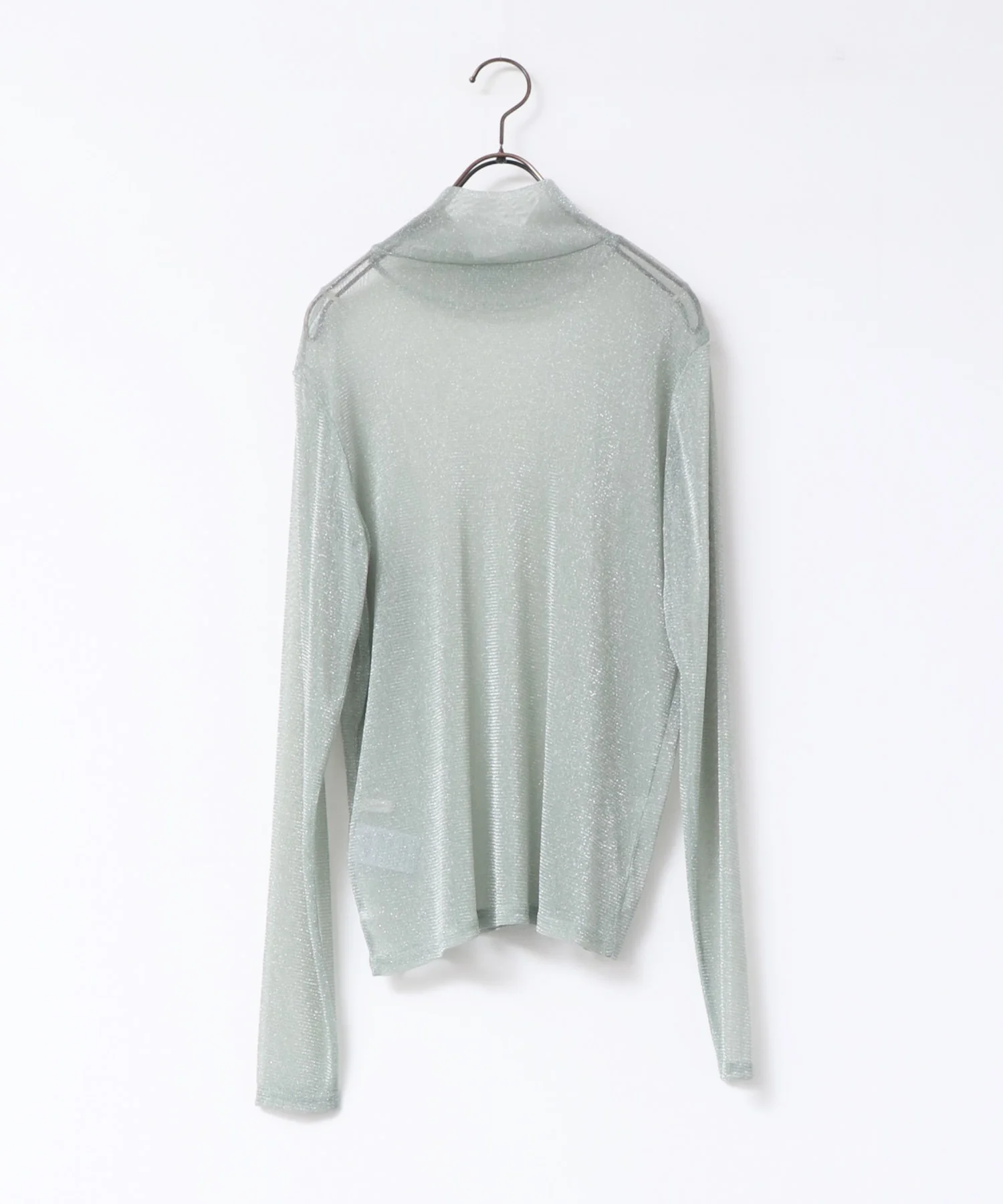 【新色追加】ラメシアー ハイネックトップス