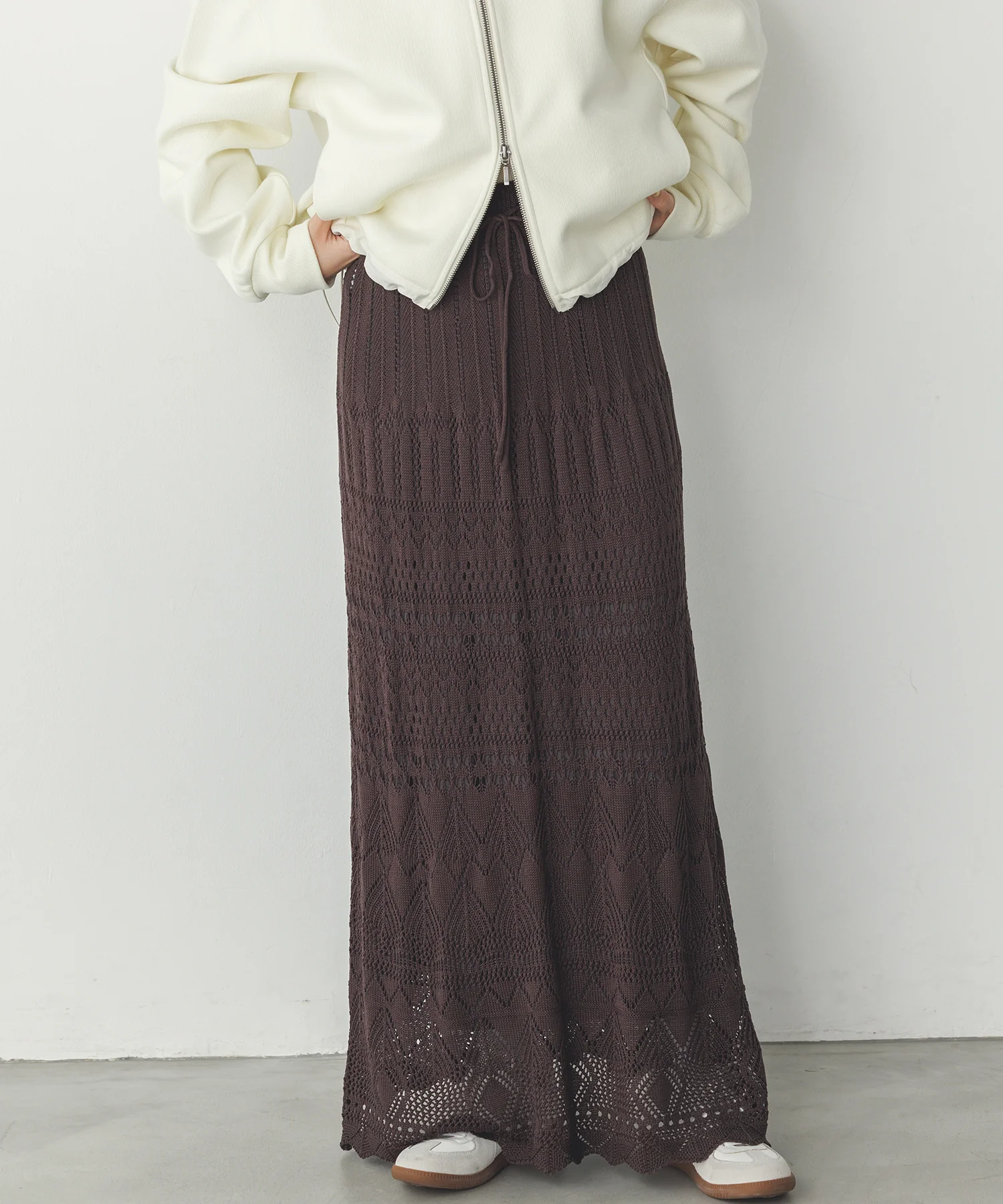 透かし編み ニットスカート