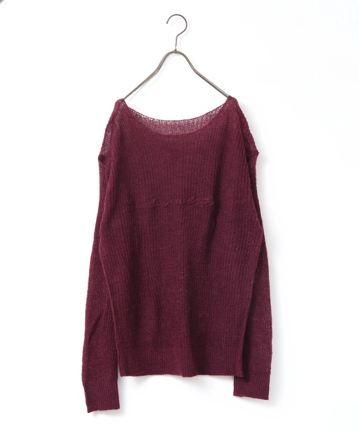 アルパカニット ロゴシアートップス