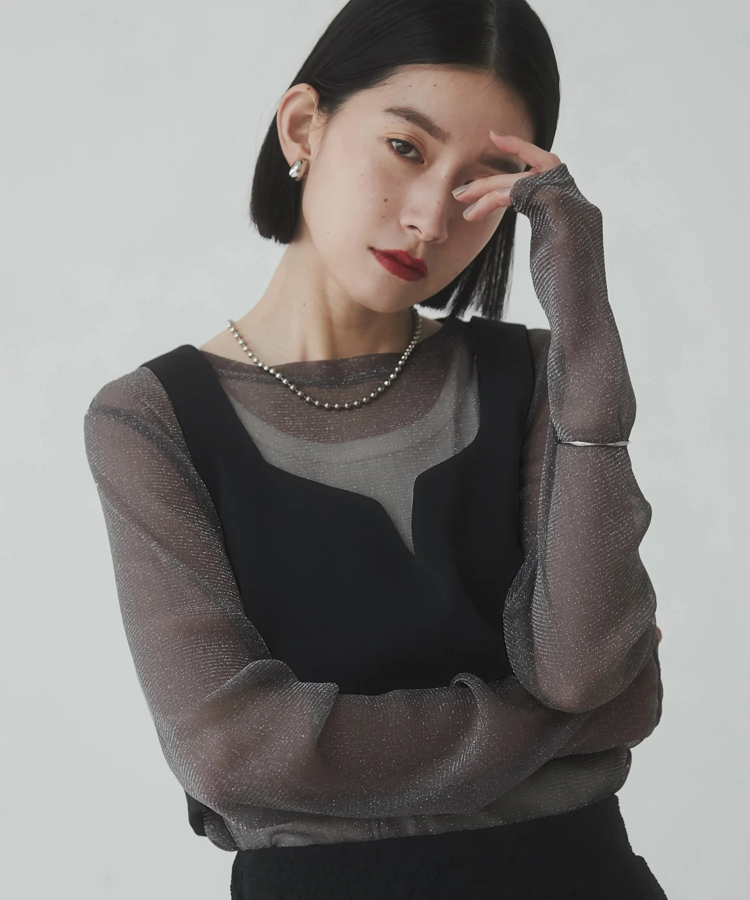 【WEB限定/別注】ポリツイルビスチェ