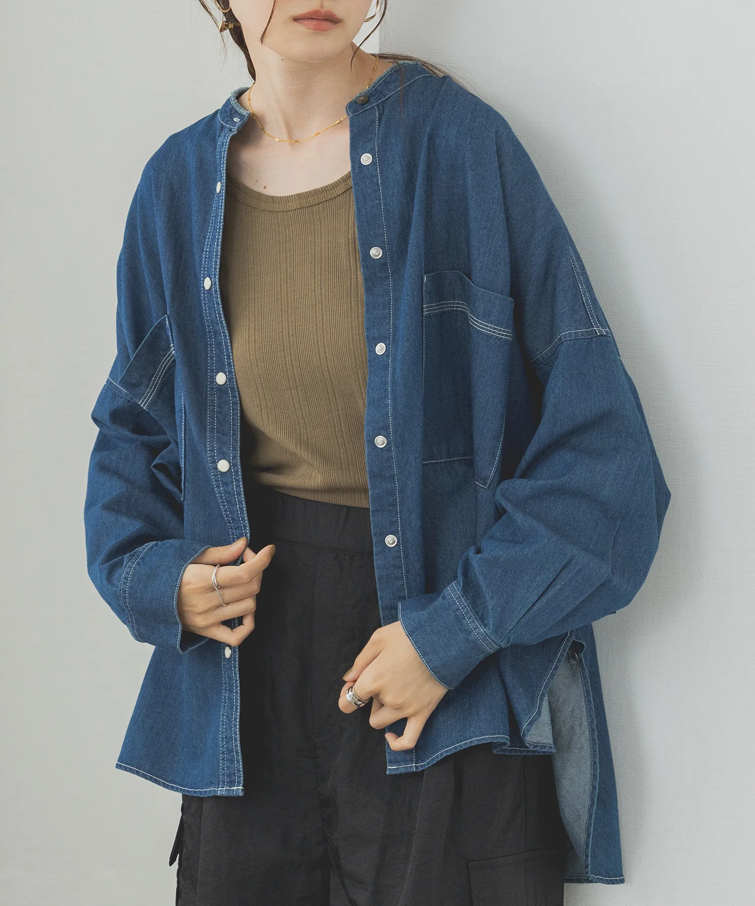 【新色追加】デニムオーバーシャツ