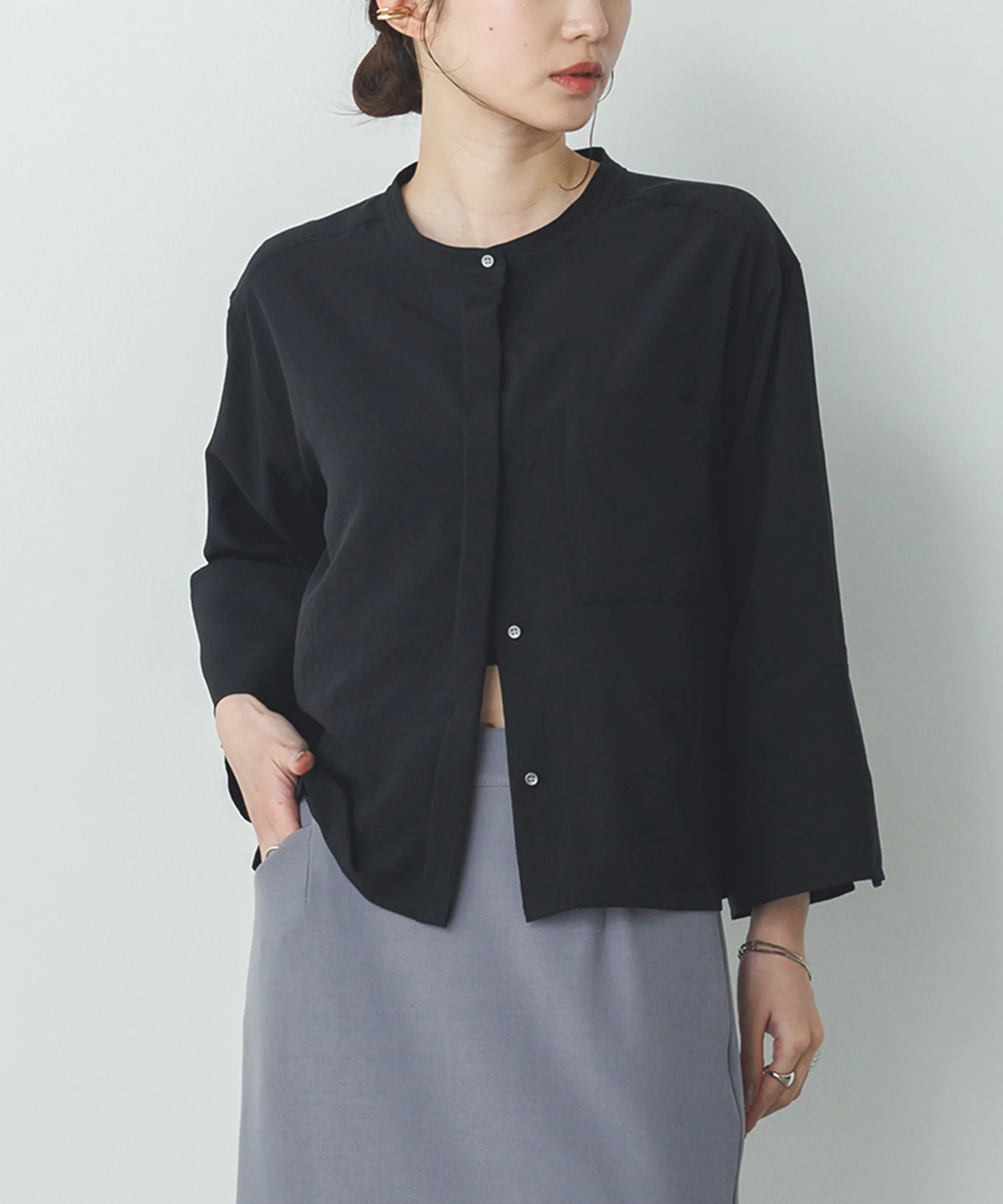 スパンローン カフスポイントシャツ