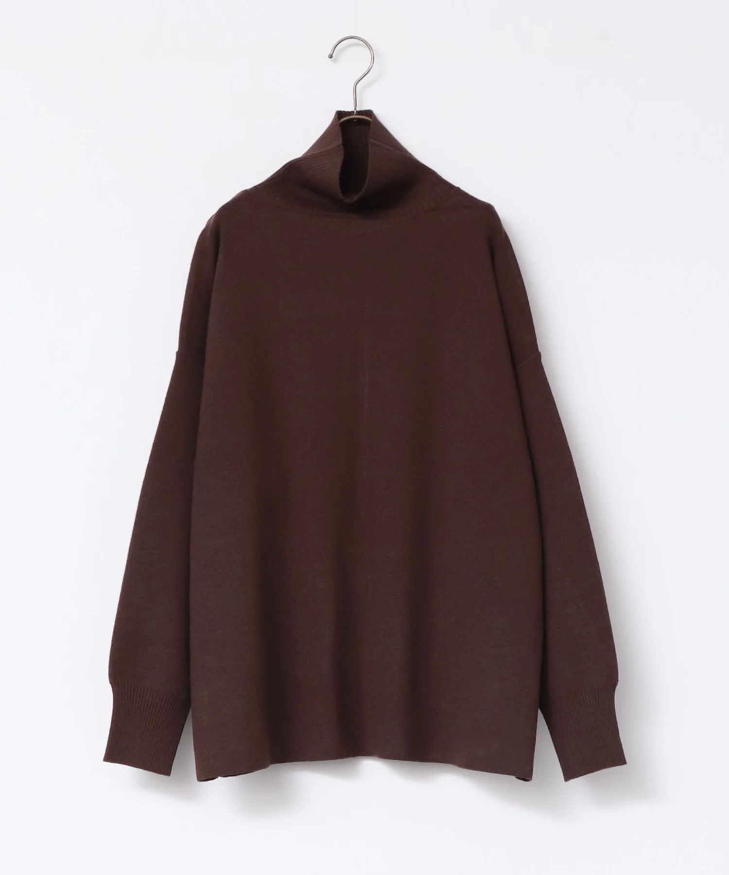 【静電気防止】やわもちヤーン バックスリットハイネックニット