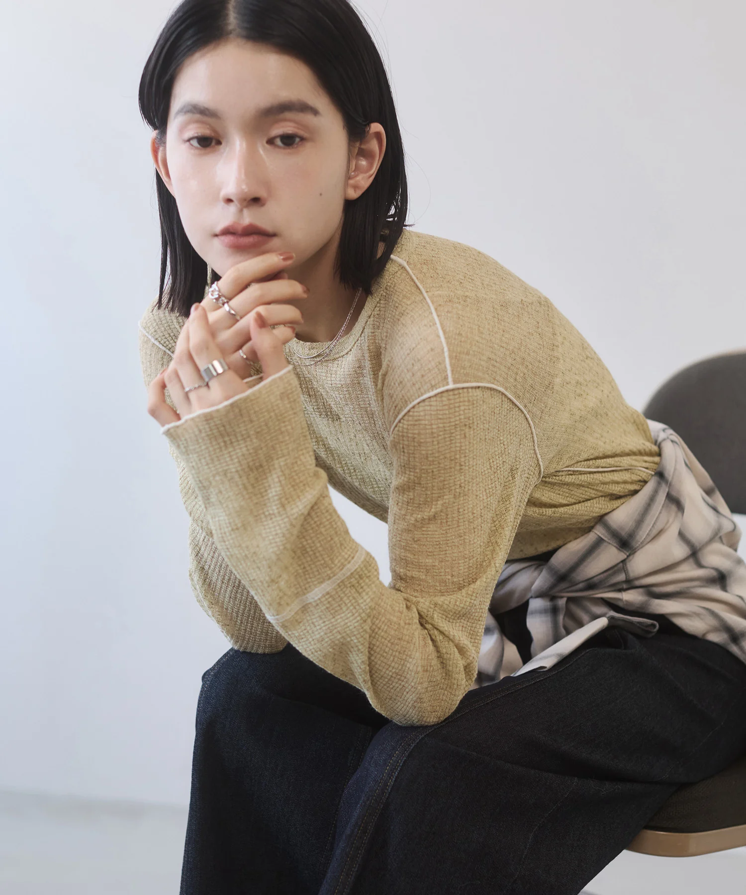 【新色追加】配色メロウ シアートップス