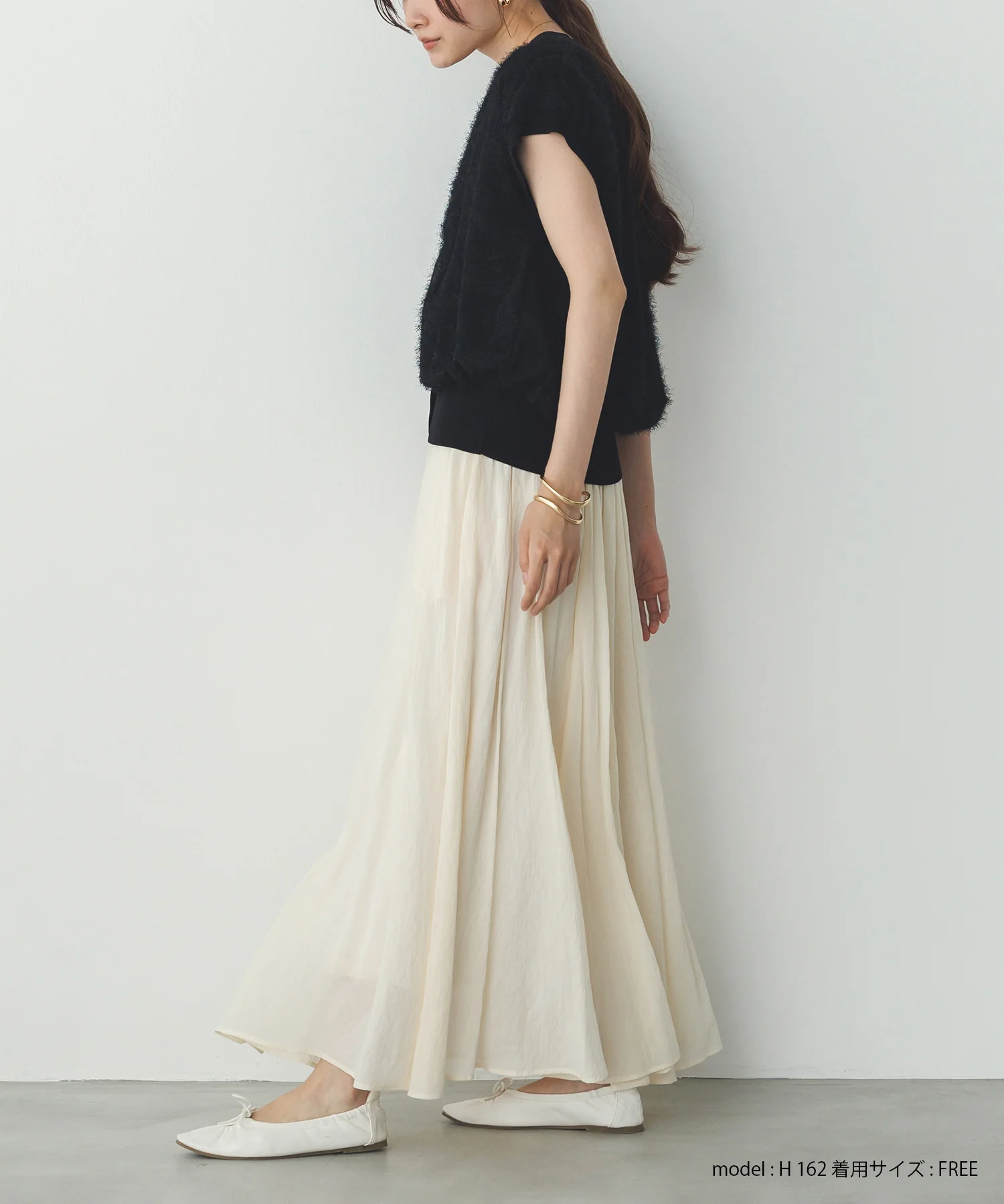 【新色追加】ハイツイストシアー マキシフレアスカート