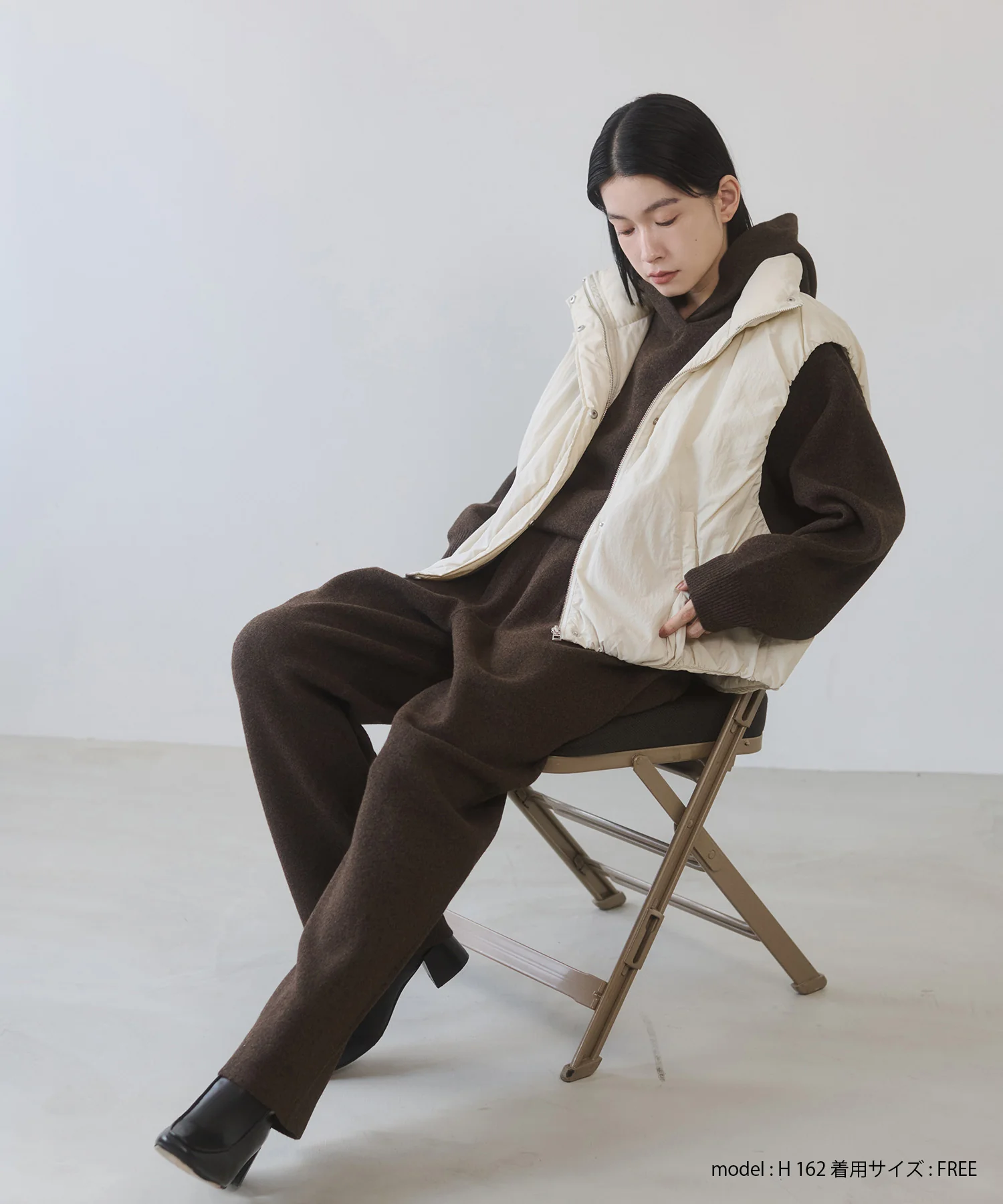 ニット フードパーカー