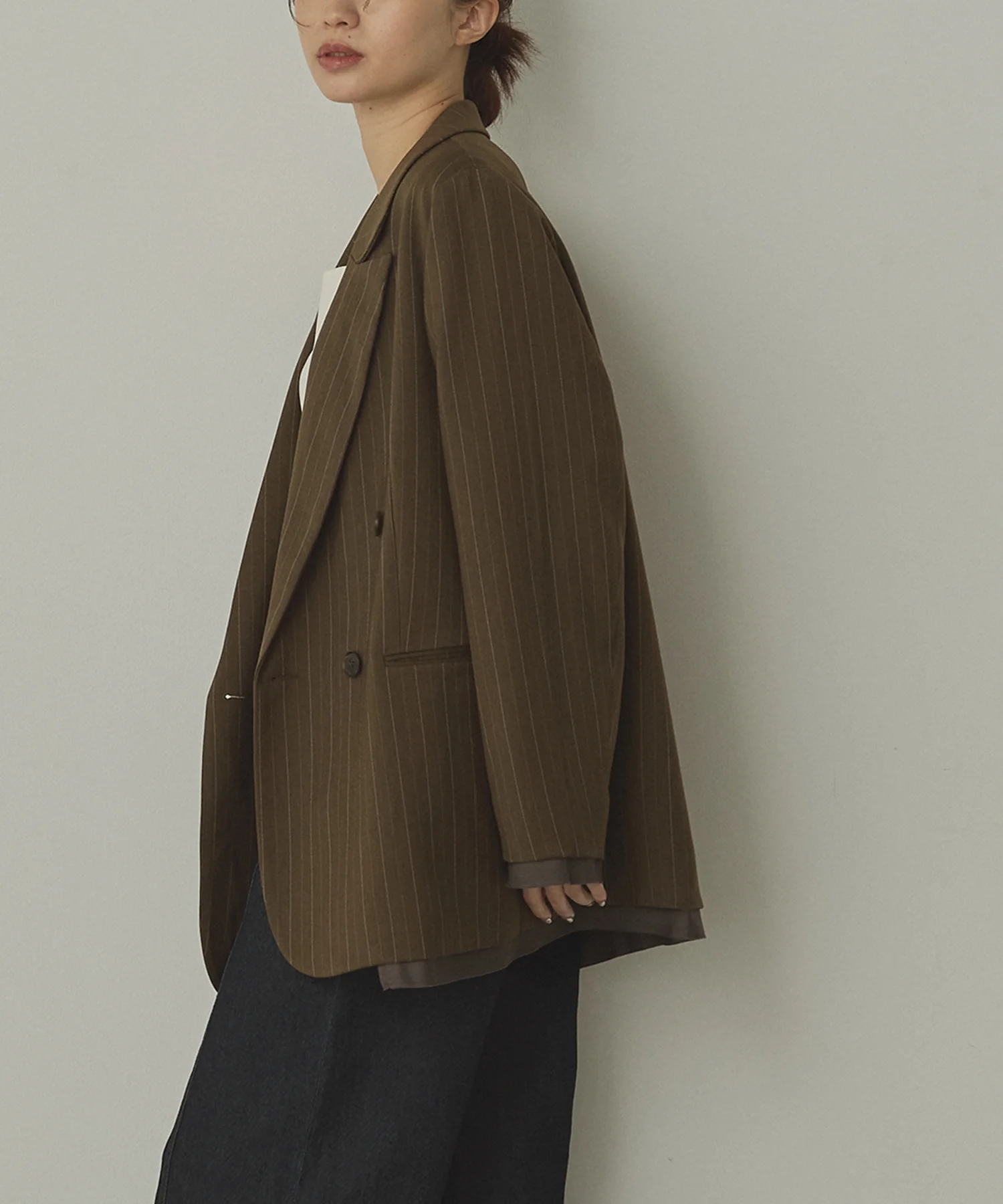 ストライプ ダブルジャケット