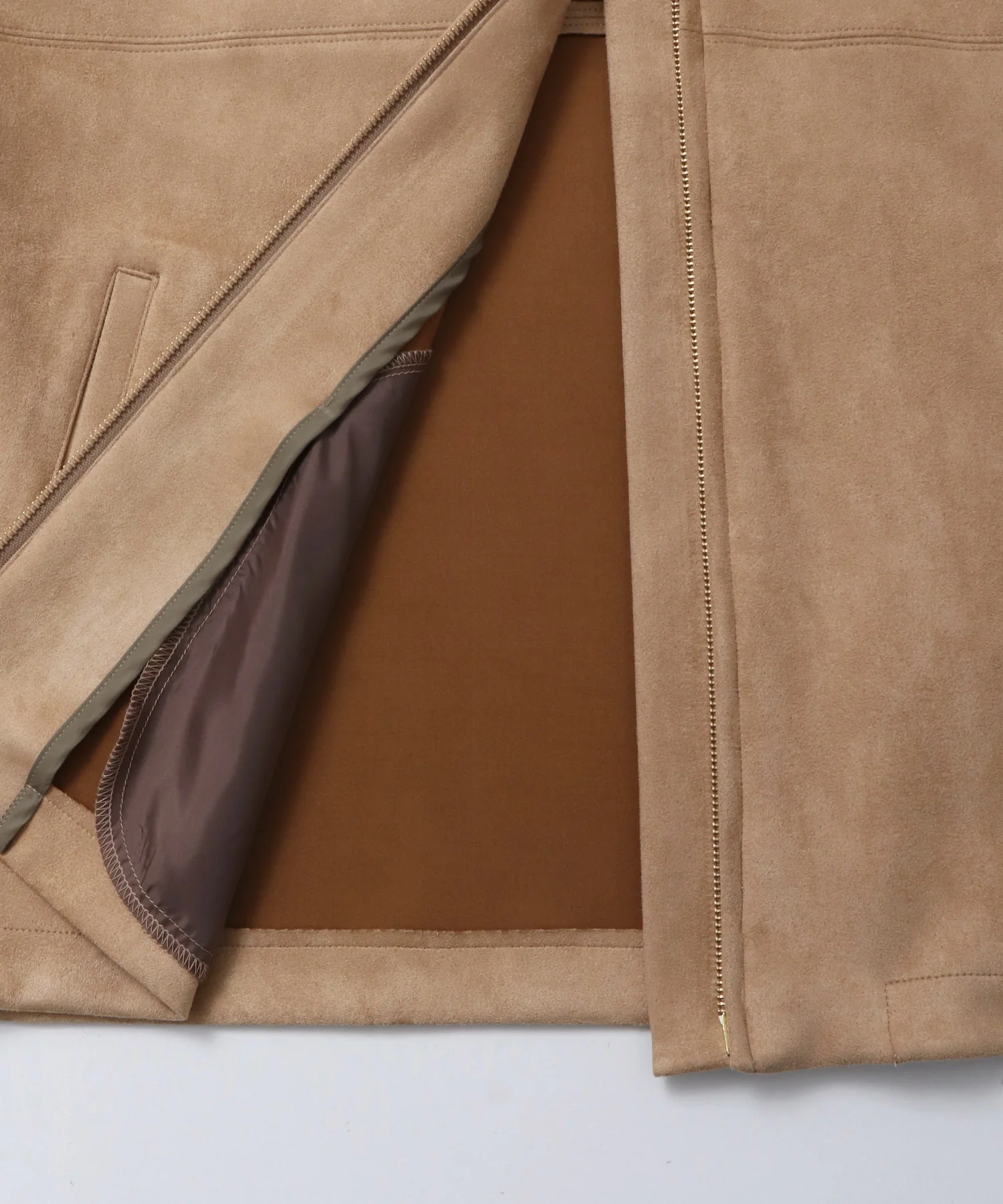 フェイクスウェード Wジップオーバーブルゾン