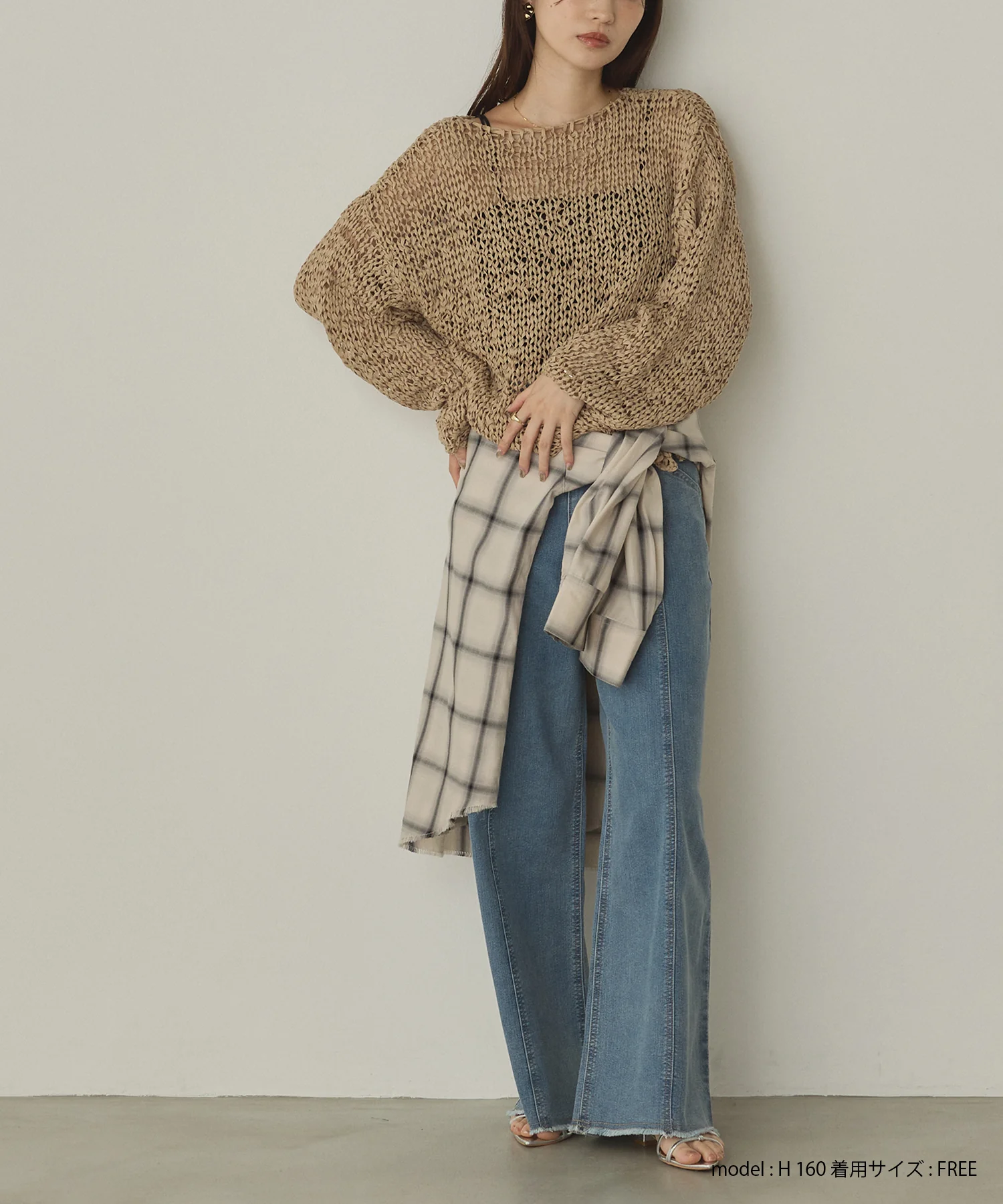 ツイル/デニム ワイドパンツ