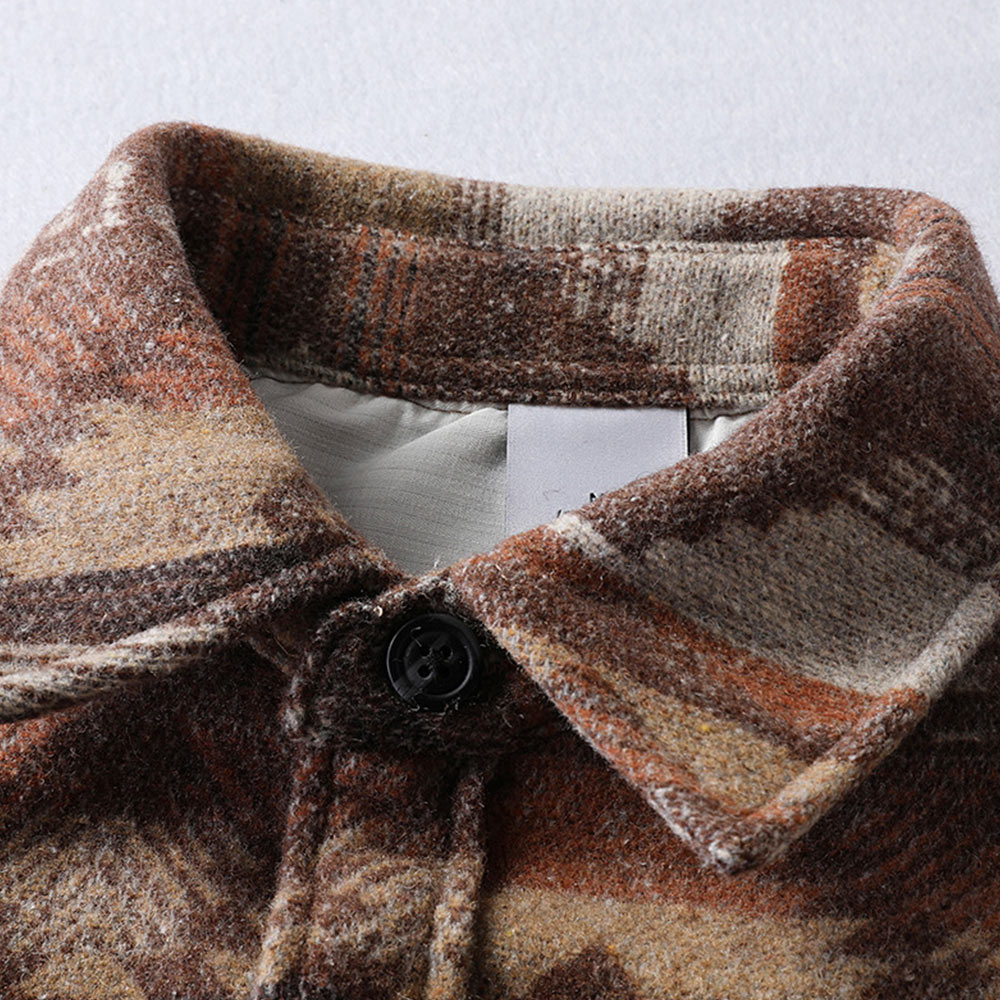 ナバホ柄先染め　ラシャシャツジャケット