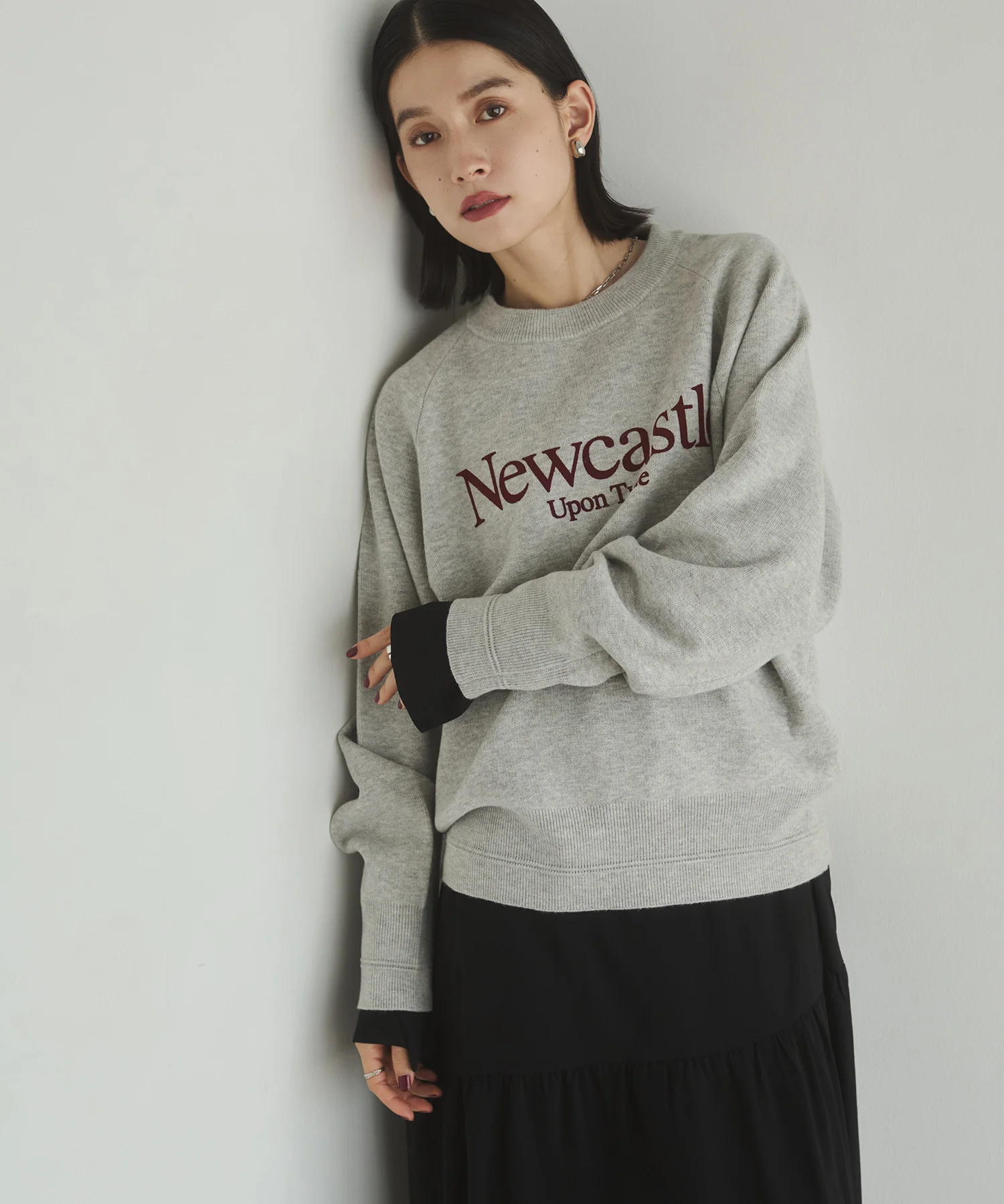 【WEB限定/別注】【新色追加】スウェットライクロゴニット