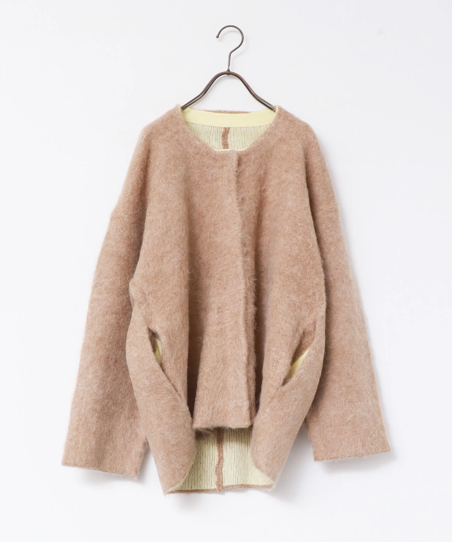 ダブルフェイス ニットコート