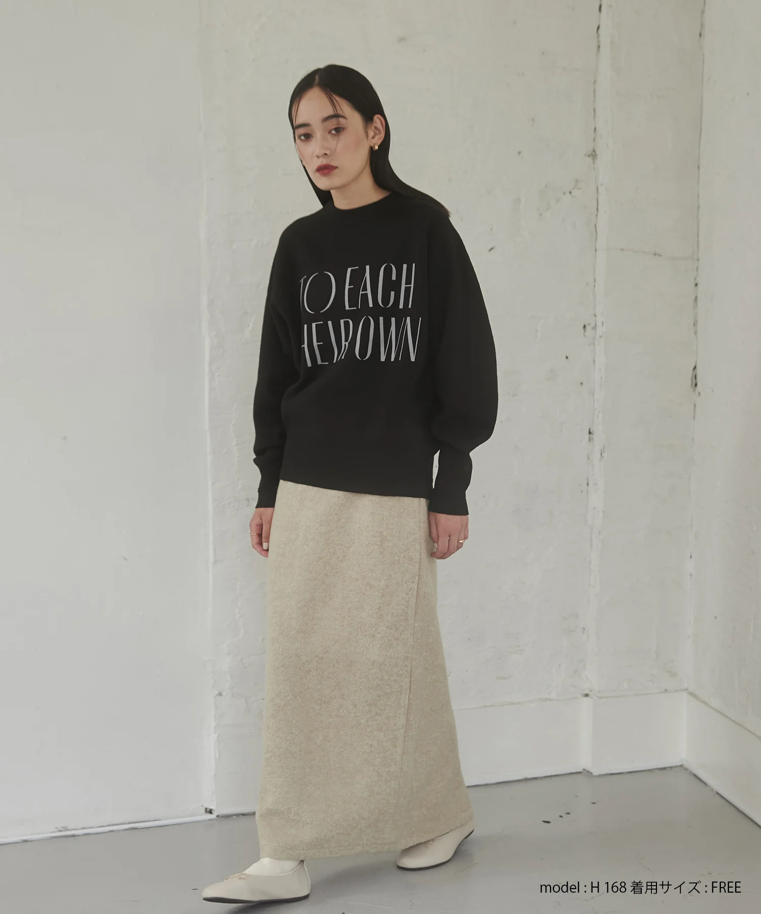 【WEB限定/別注】【新色追加】スウェットライクロゴニット