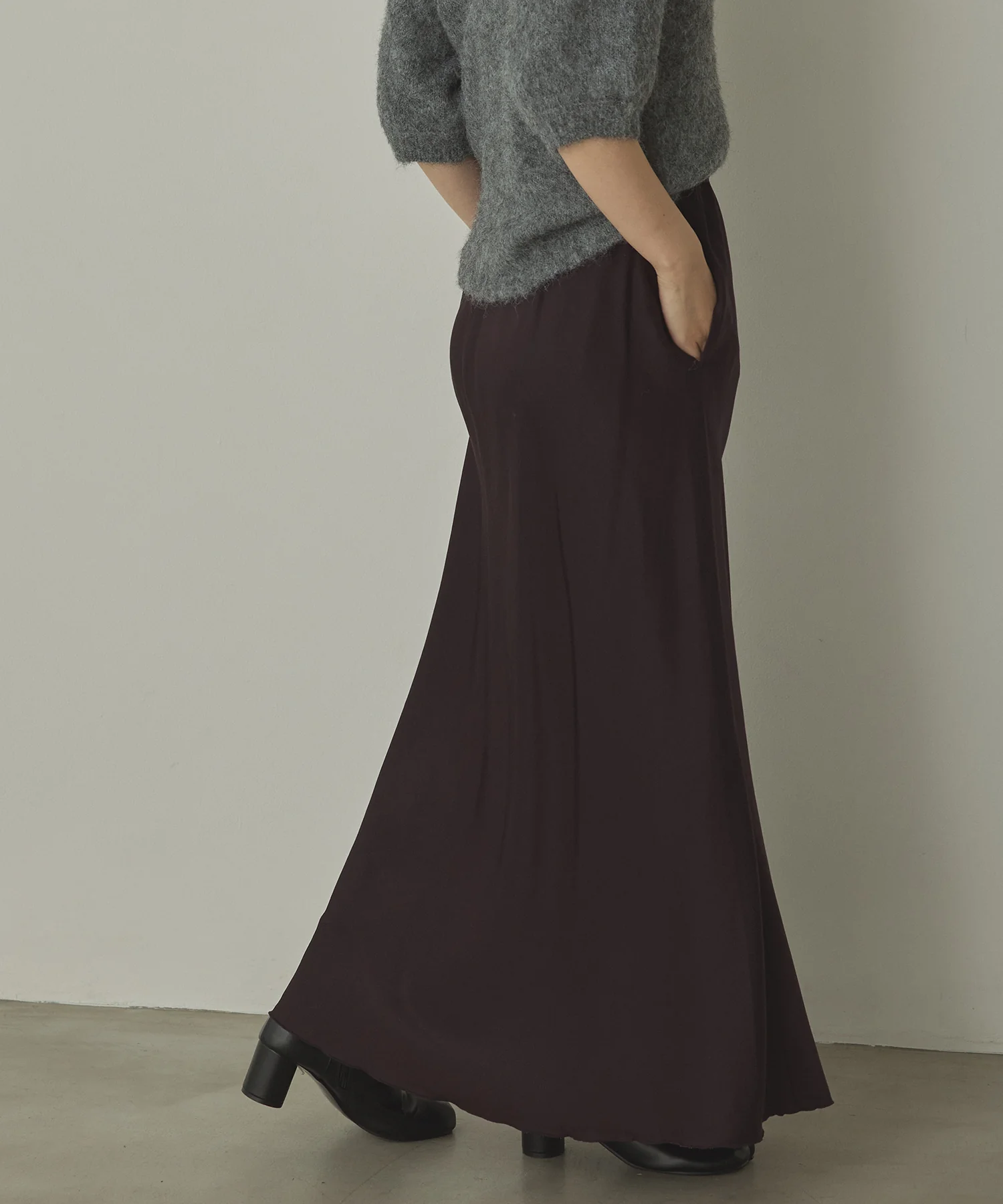 ビンテージサテン ナロースカート