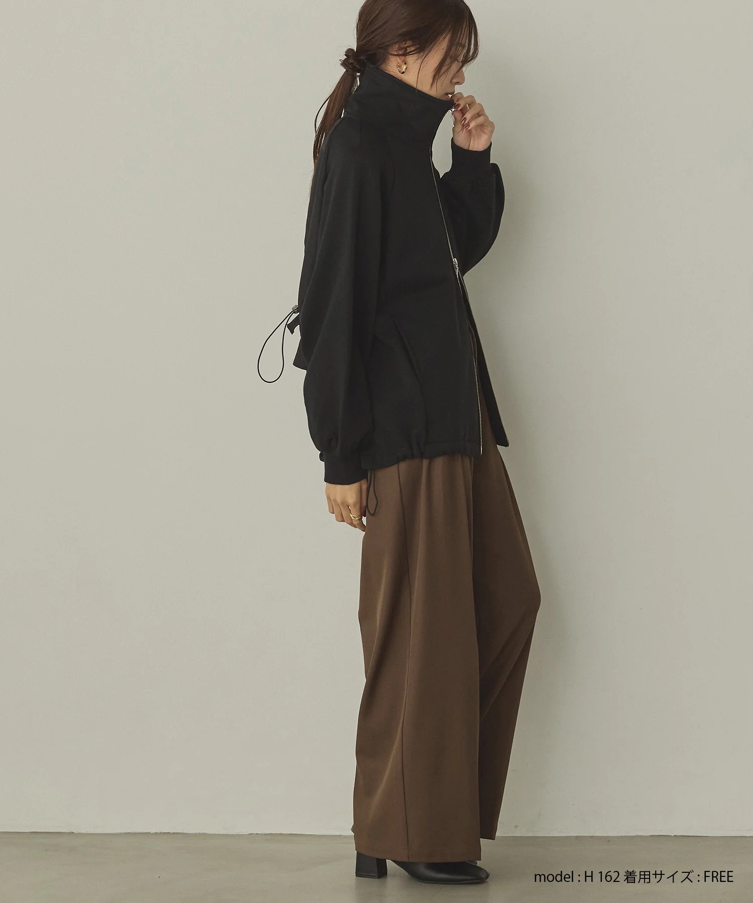 裏起毛 Wジップブルゾン