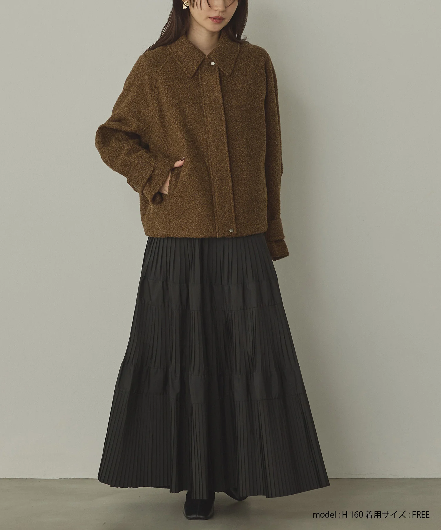 くるくるブークレ ショートブルゾン