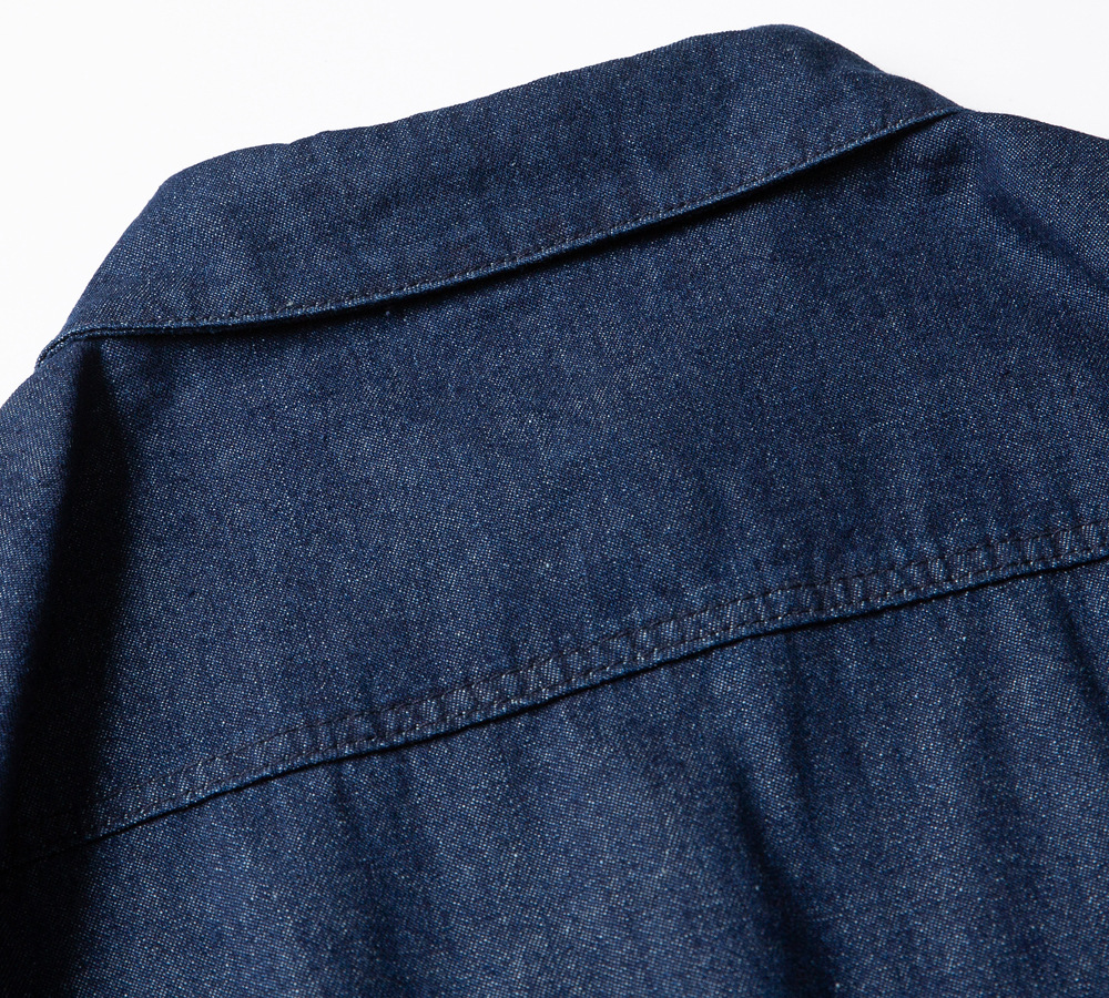 アメカジ　メンズクラシック半袖デニムシャツ