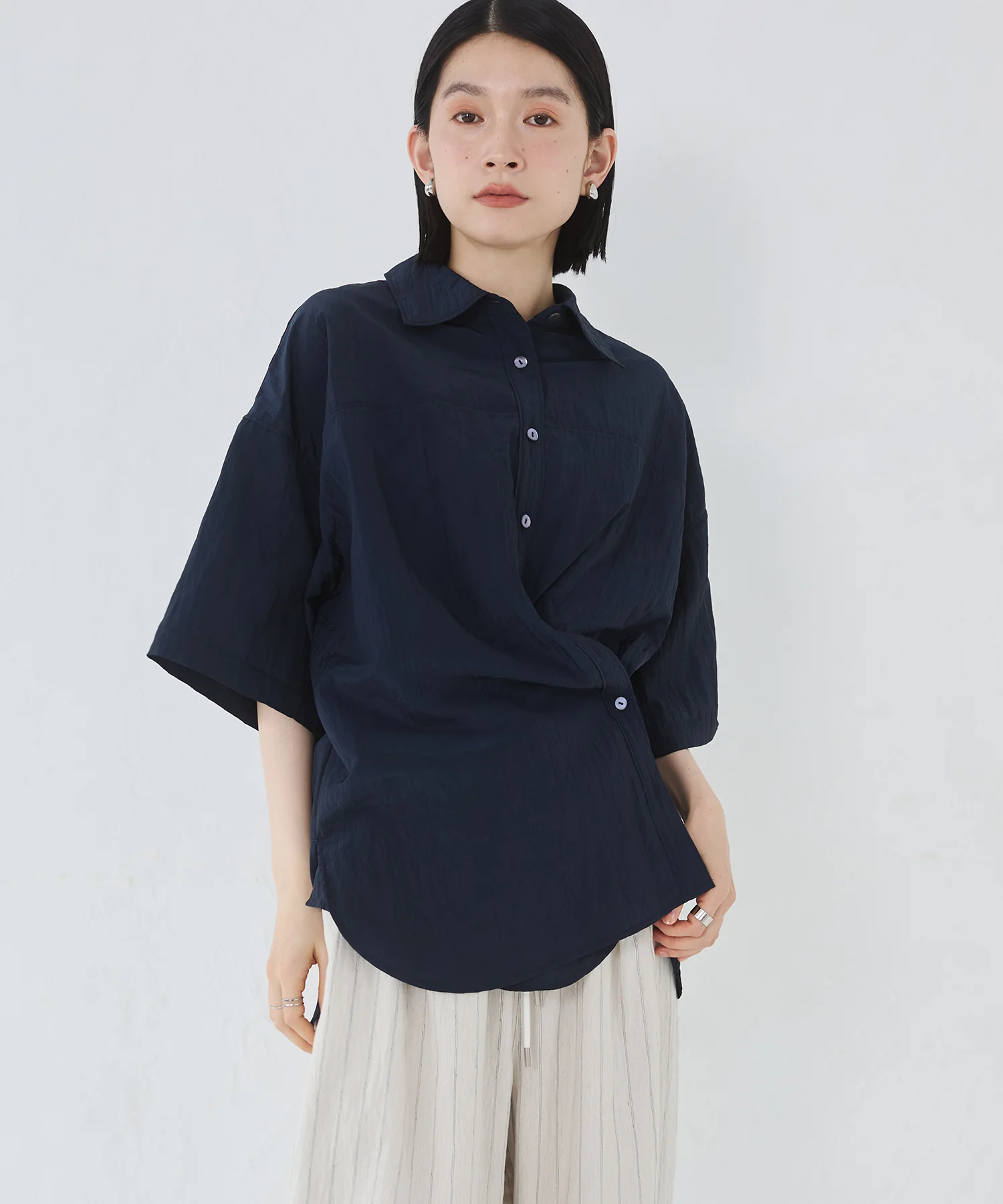 ワッシャー加工 2WAYシャツ