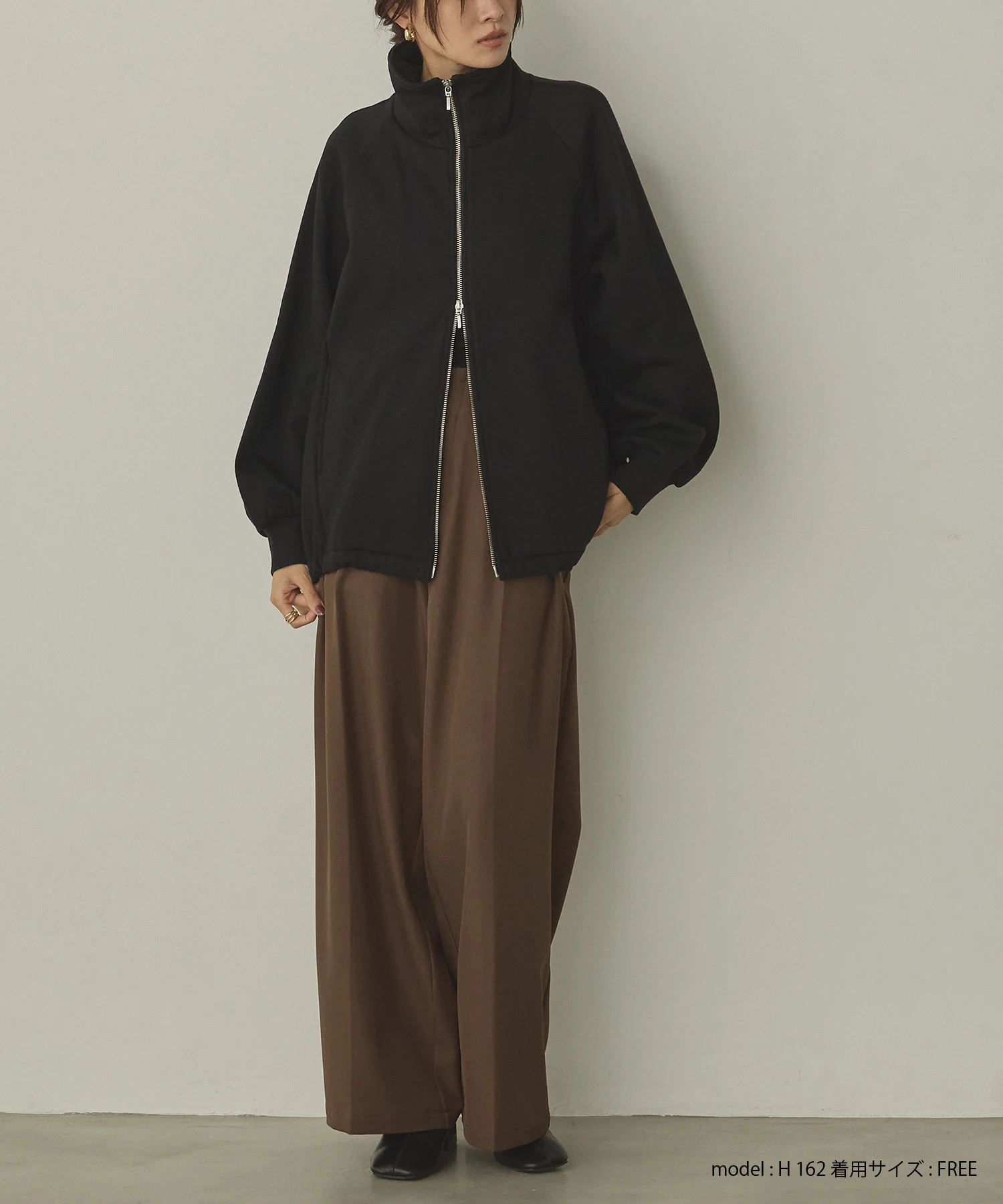 裏起毛 Wジップブルゾン