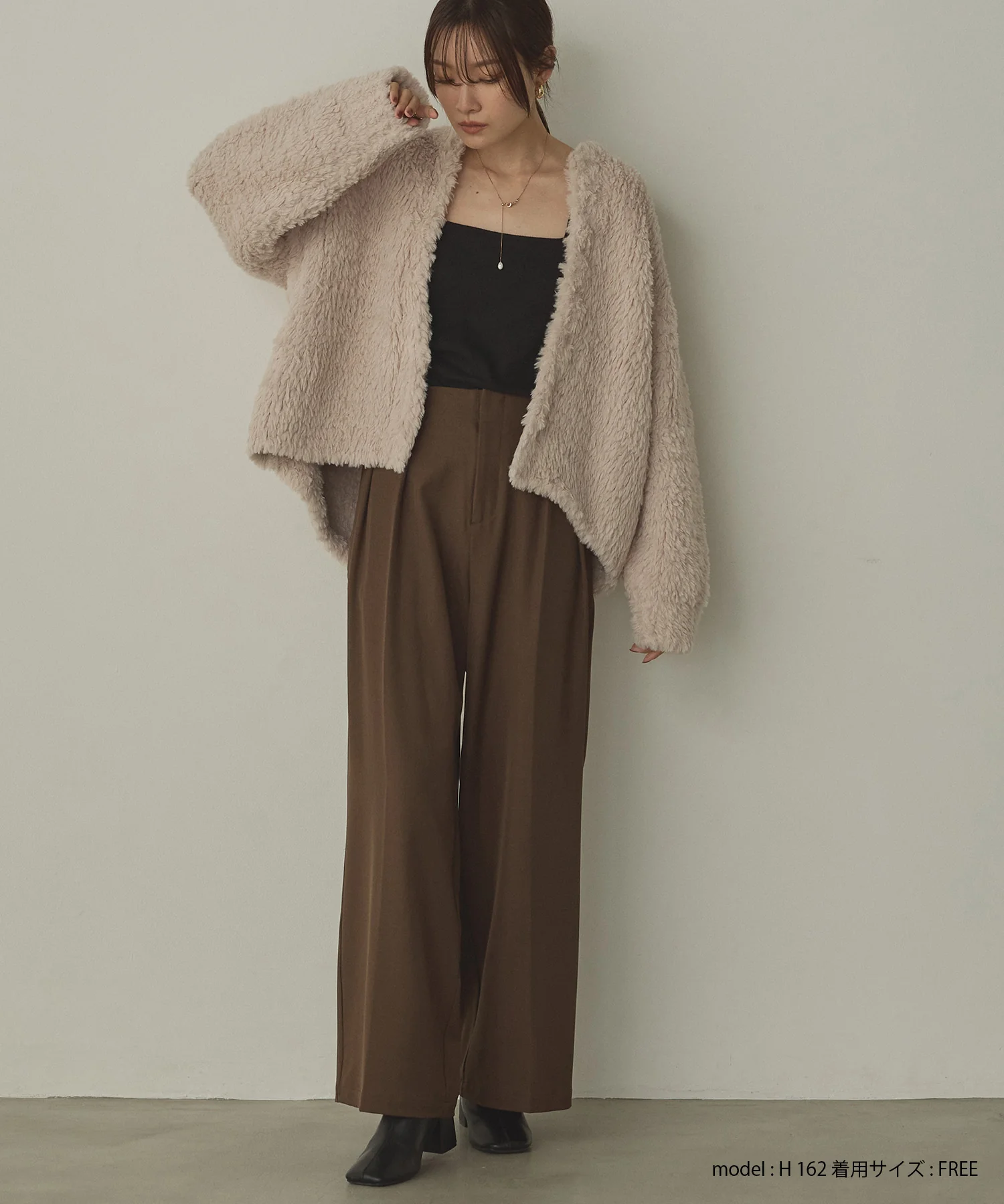 ファー ニットコート